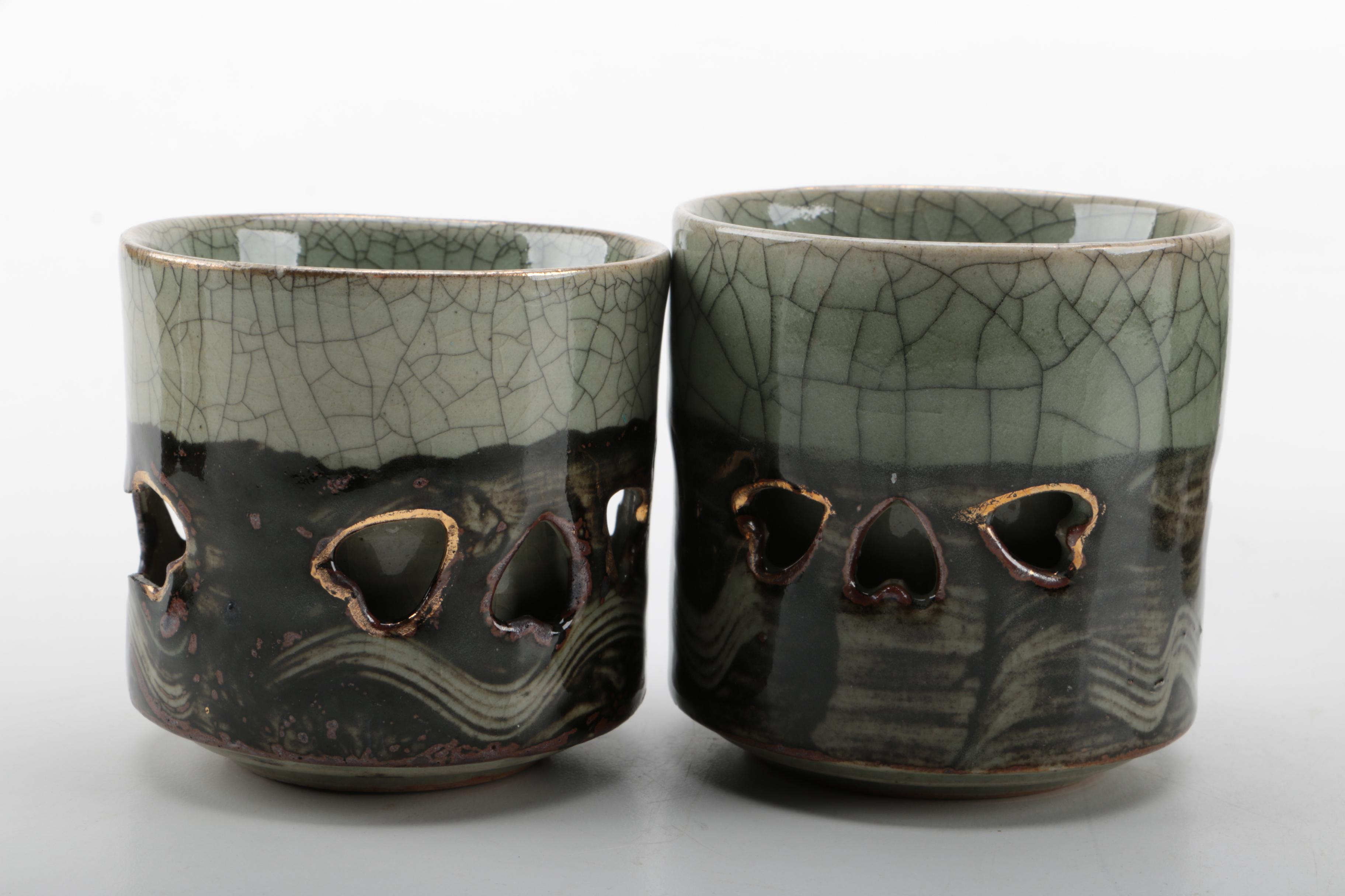 Vintage Somayaki Japanese Tea Set