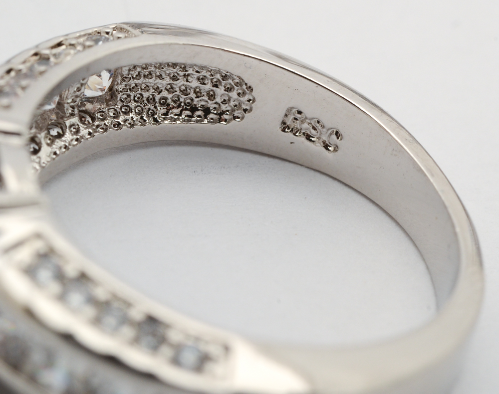 Silver Tone Fashion Rings with Cubic Zirconia