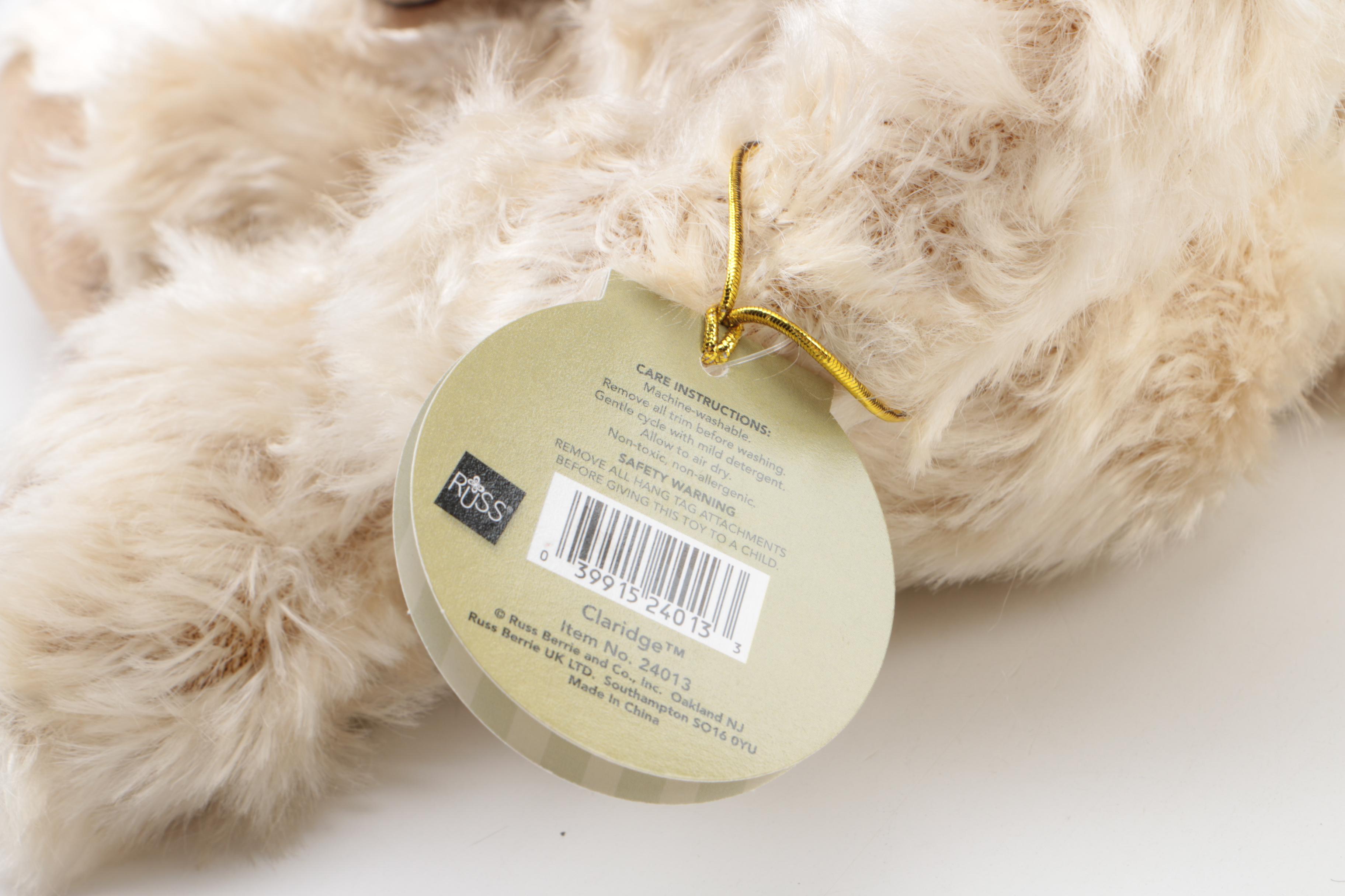 Russ 100th Anniversary Plush Teddy Bears and White Cats