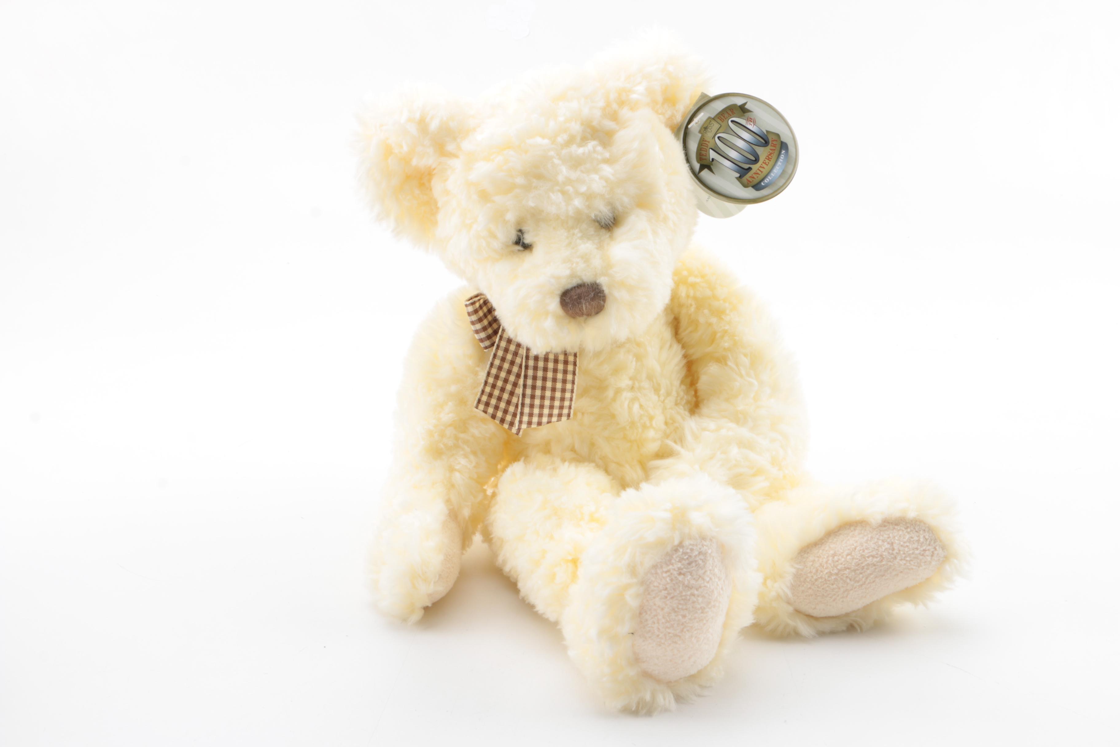 Russ 100th Anniversary Plush Teddy Bears and White Cats