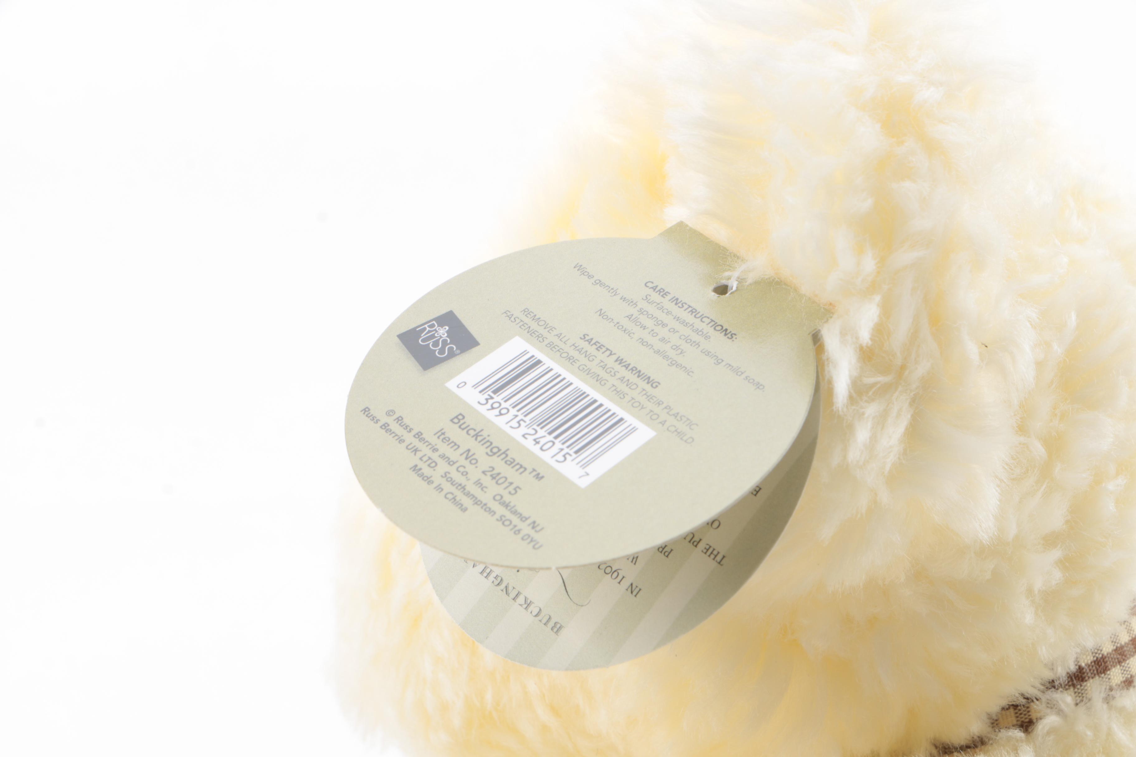 Russ 100th Anniversary Plush Teddy Bears and White Cats