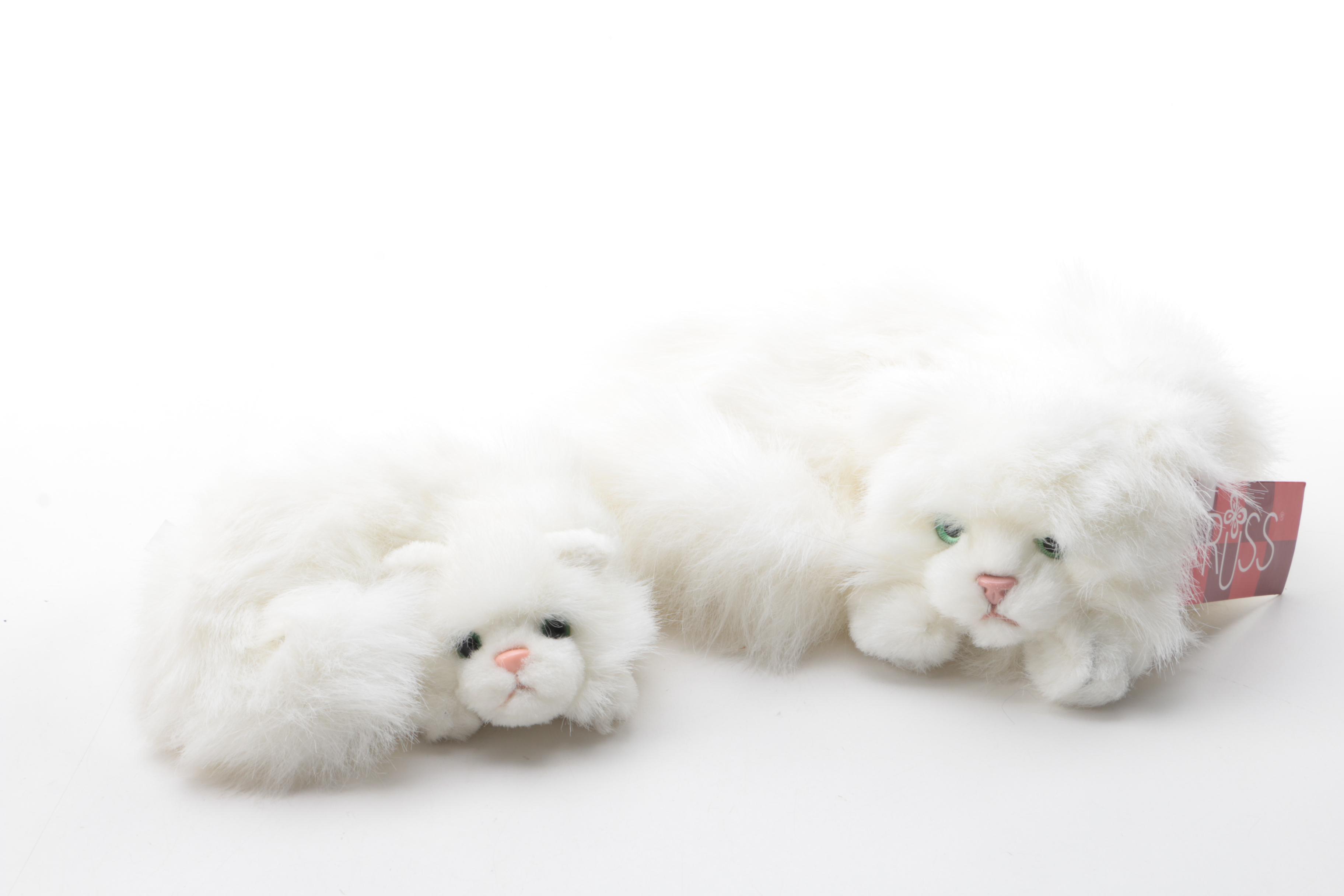 Russ 100th Anniversary Plush Teddy Bears and White Cats