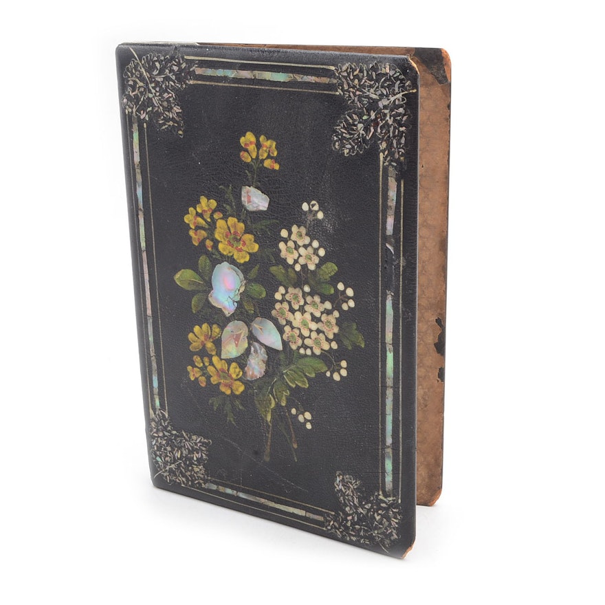 Vintage Book Cover with Mother-of-Pearl Inlay