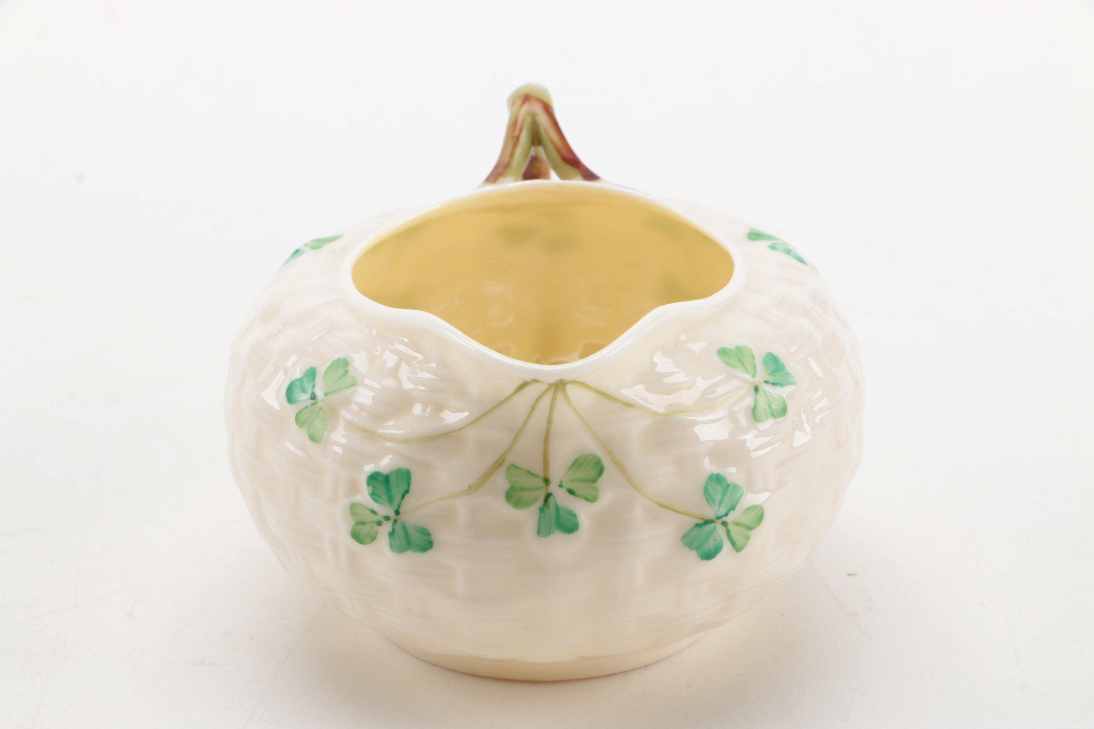 Vintage Belleek "Shamrock" Porcelain Tableware ca. 1955-65