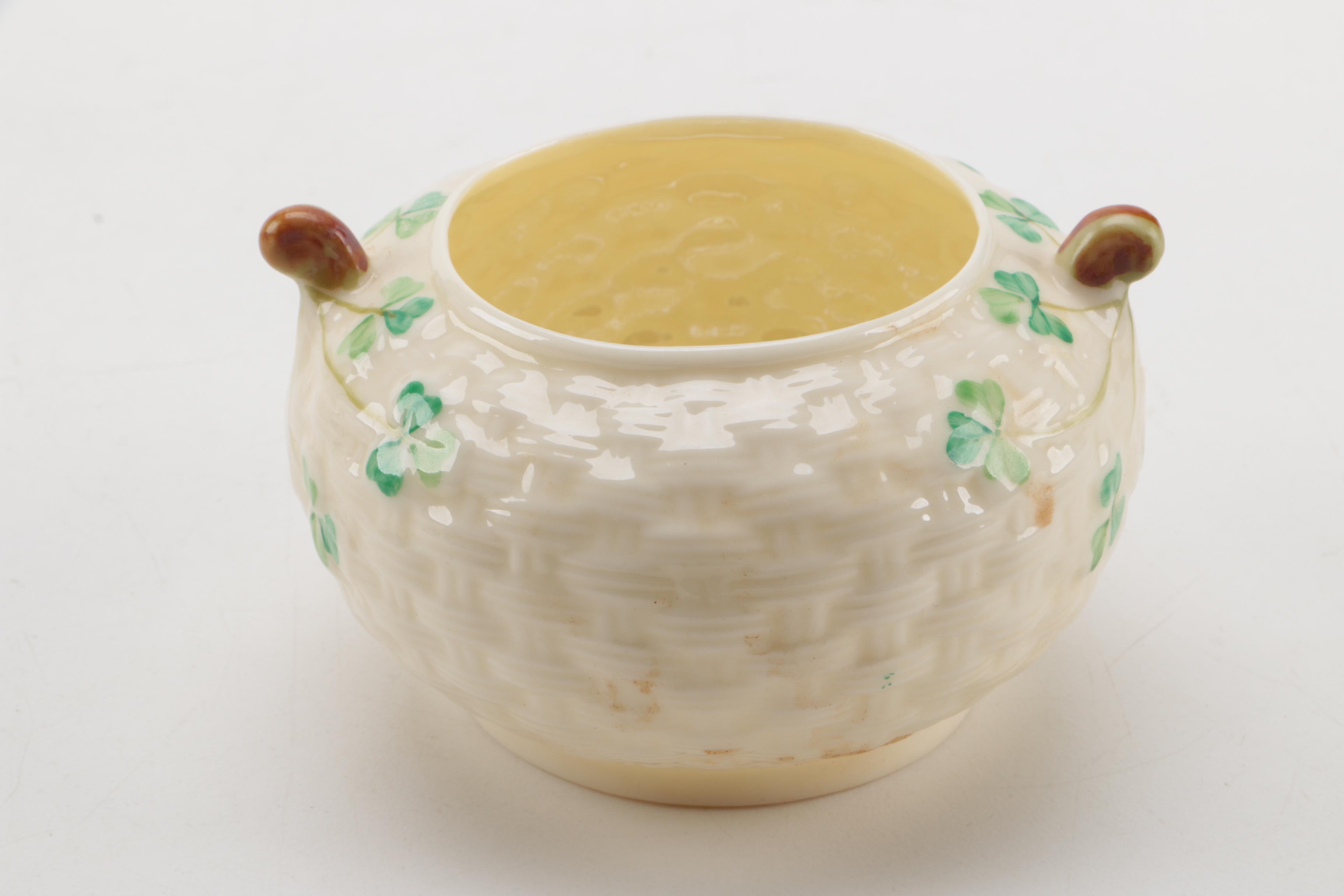 Vintage Belleek "Shamrock" Porcelain Tableware ca. 1955-65