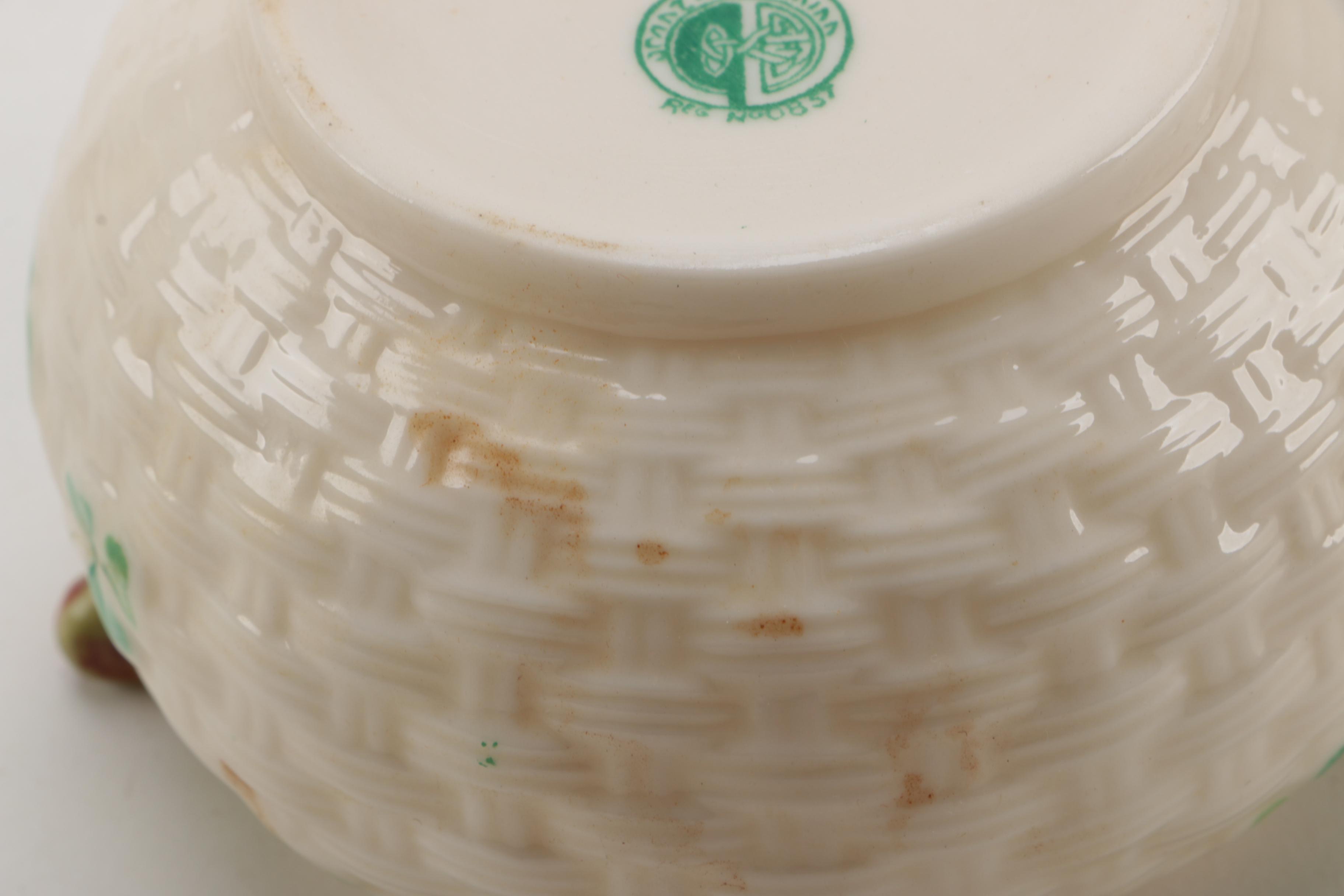 Vintage Belleek "Shamrock" Porcelain Tableware ca. 1955-65