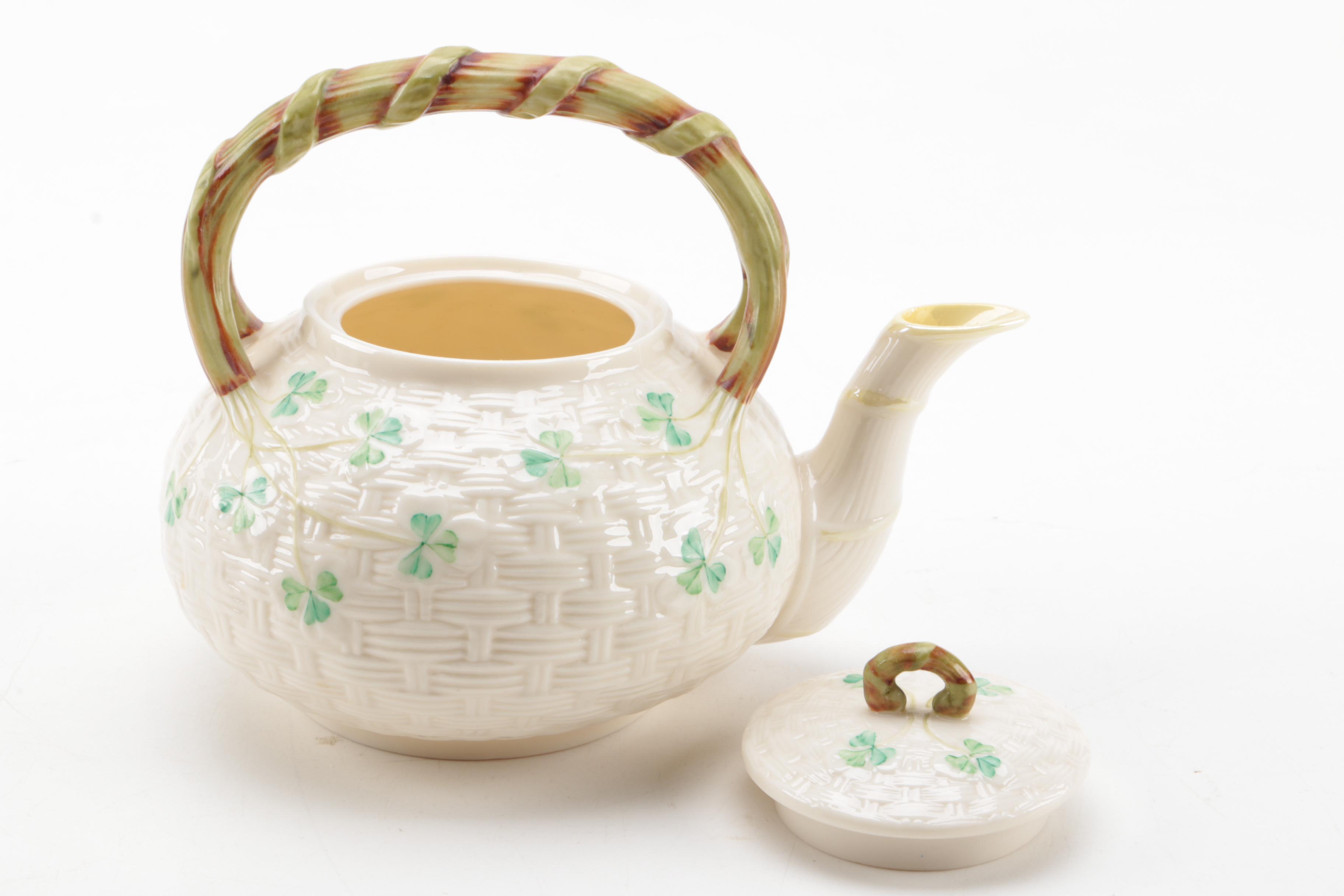 Vintage Belleek "Shamrock" Porcelain Tableware ca. 1955-65