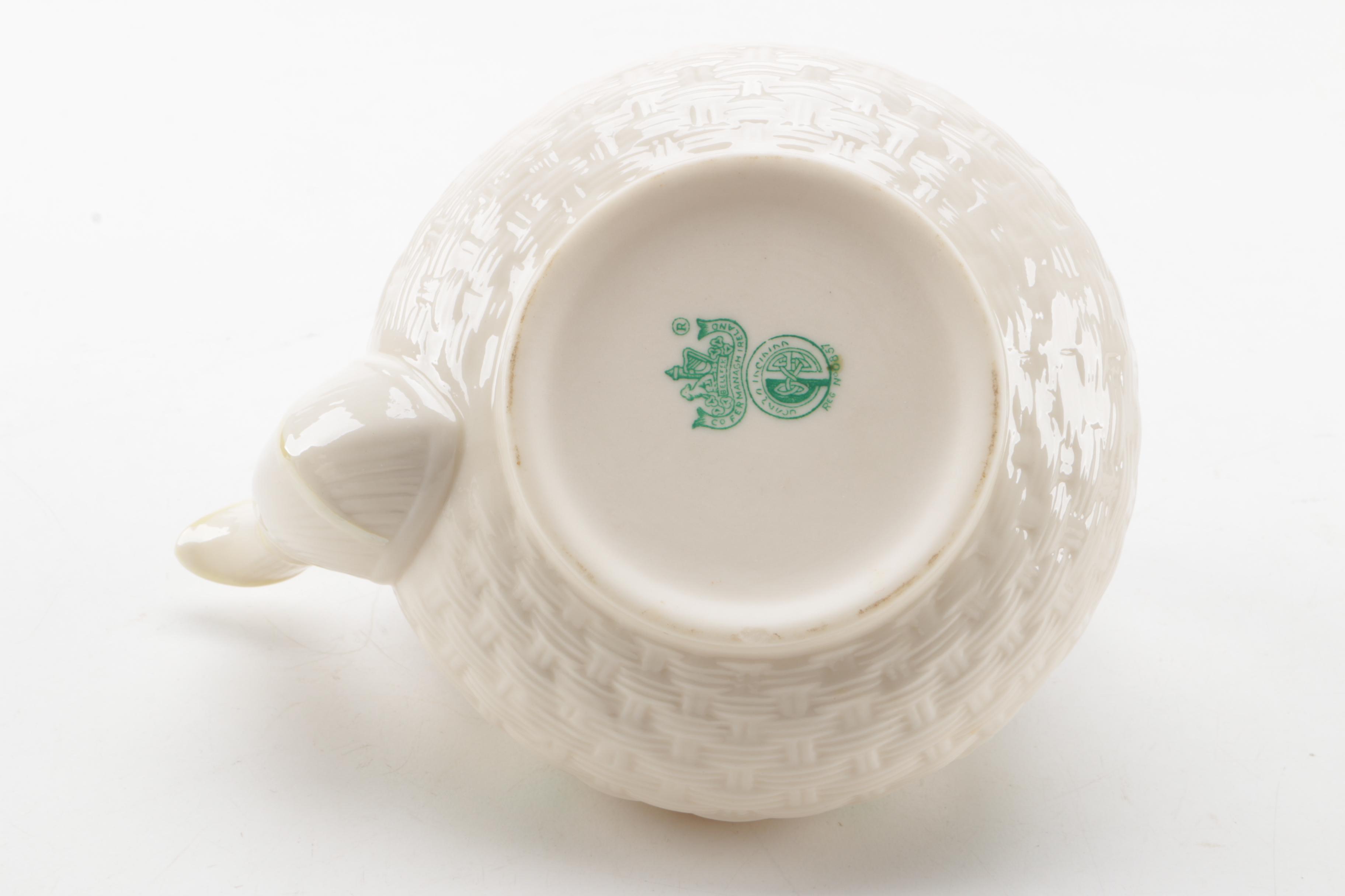 Vintage Belleek "Shamrock" Porcelain Tableware ca. 1955-65