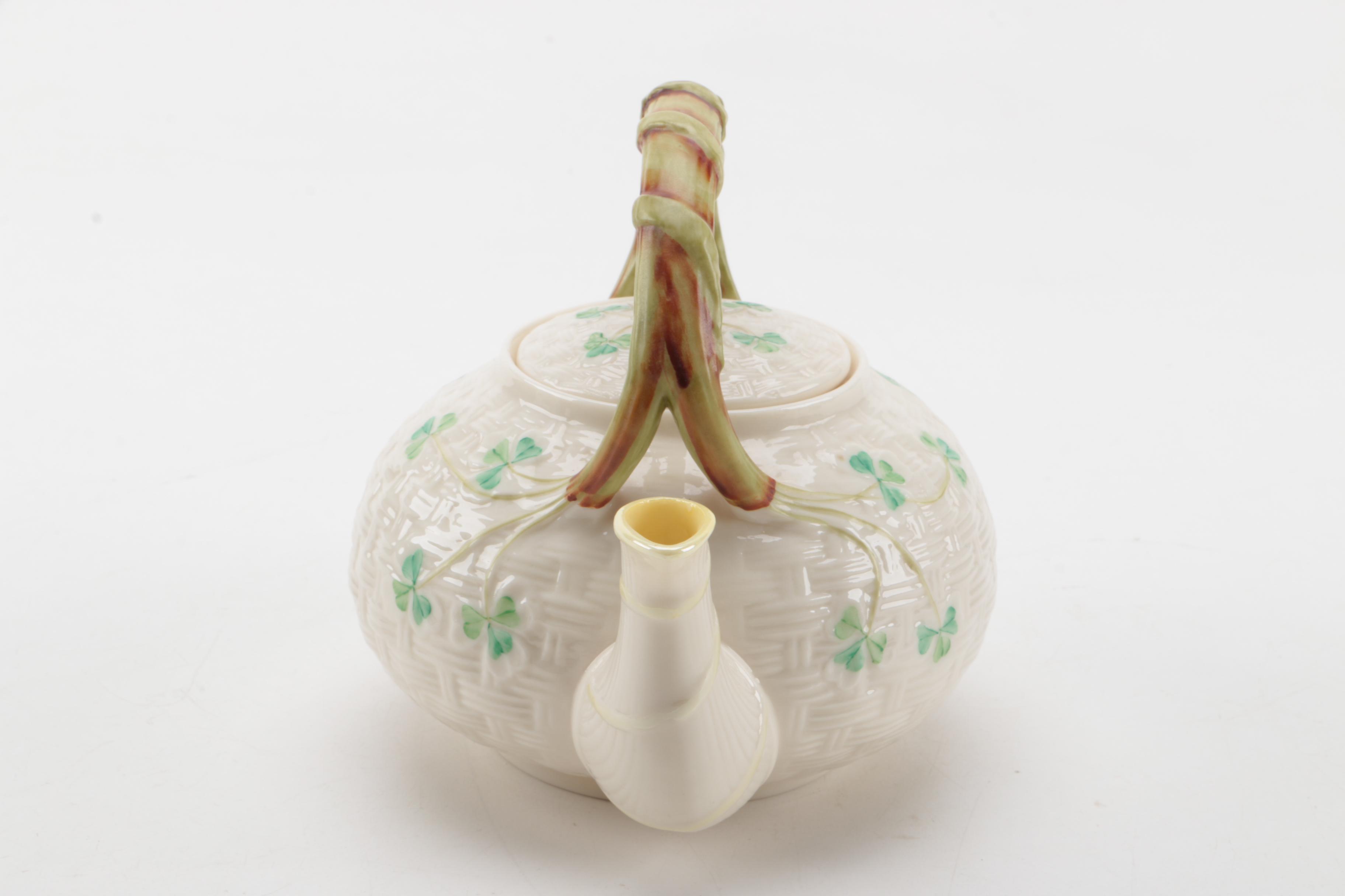 Vintage Belleek "Shamrock" Porcelain Tableware ca. 1955-65