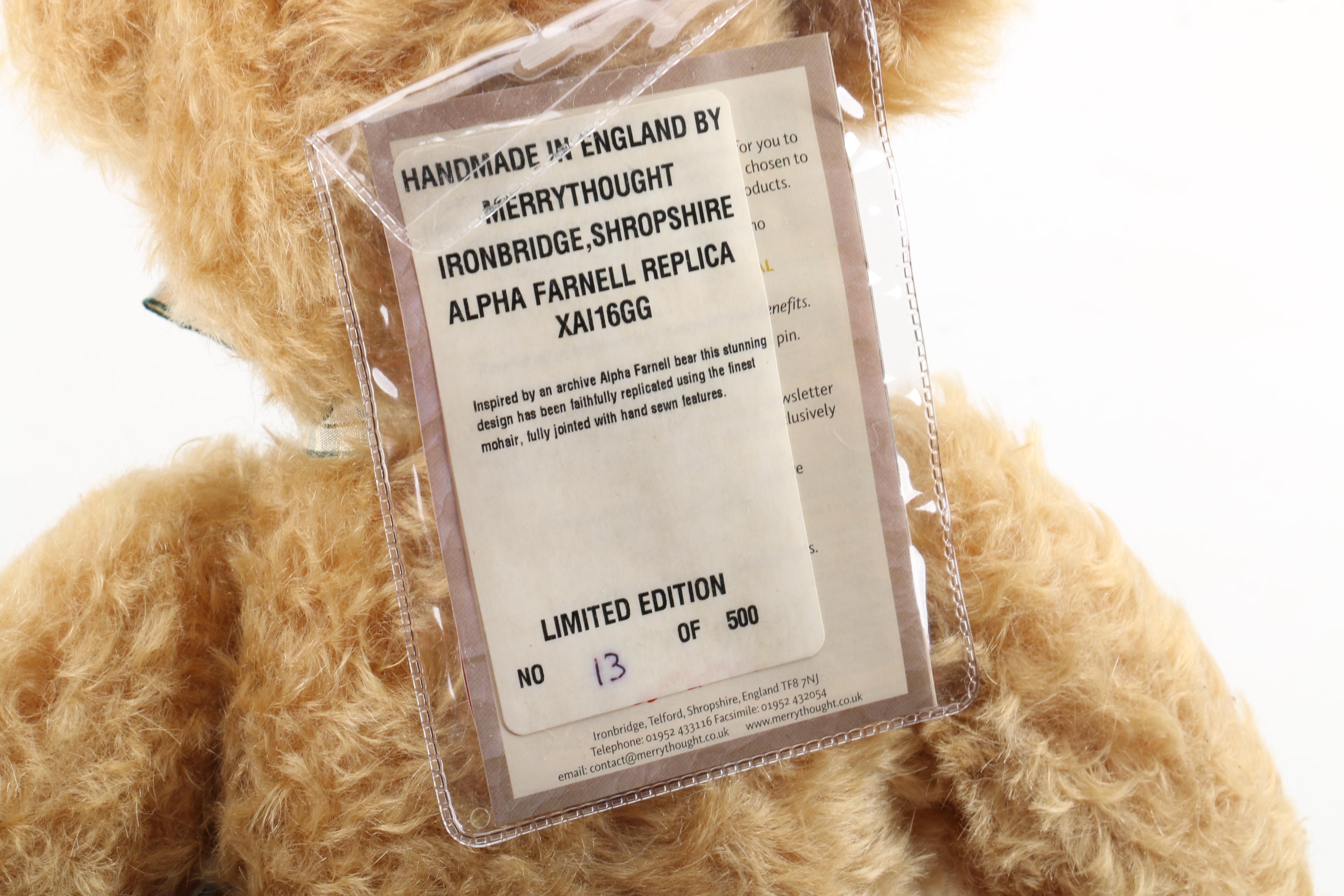 Merrythought Limited Edition Stuffed Bears