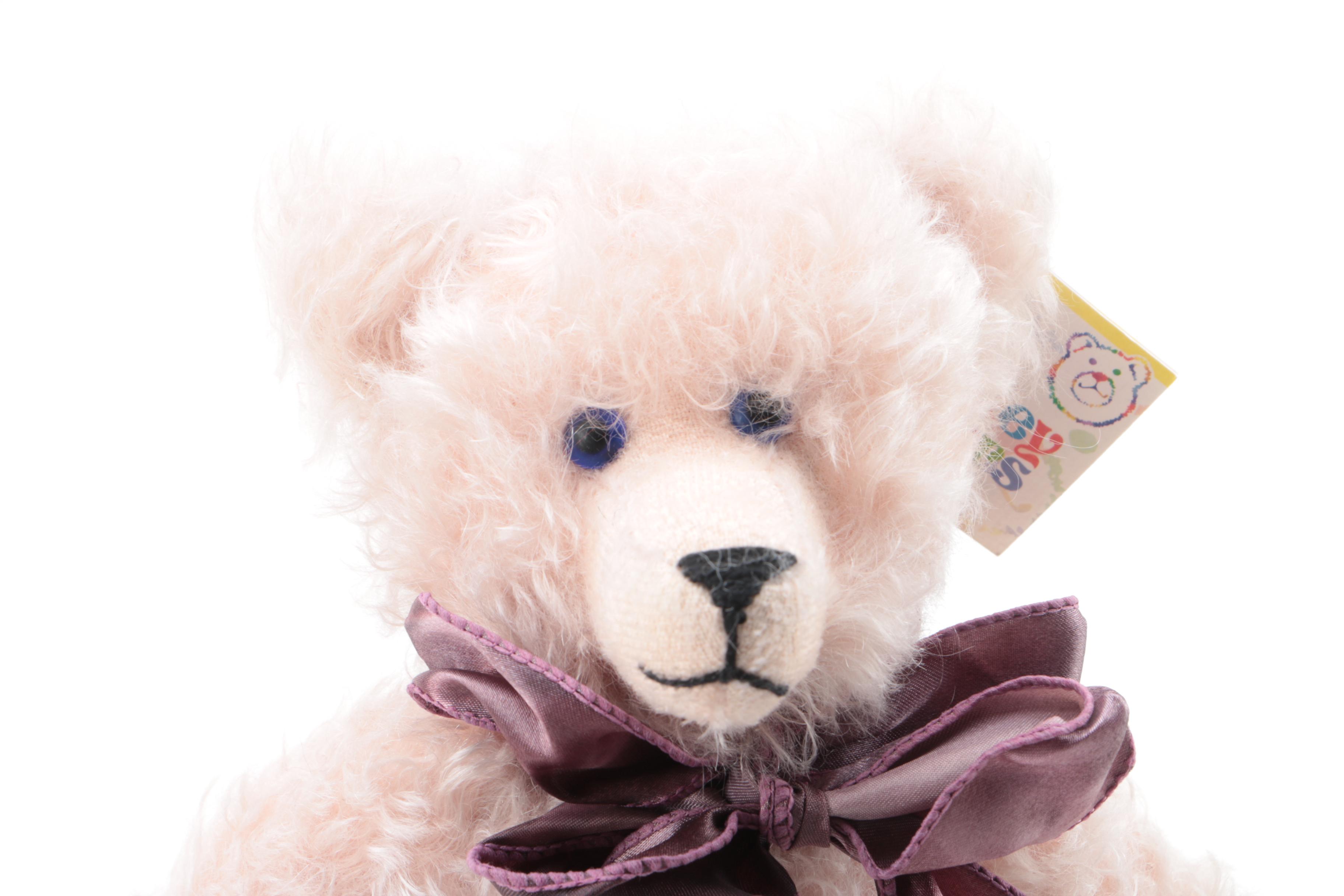 Signed Sally Winey Mohair Bear "Precious" Prototype and Signed Small Bear