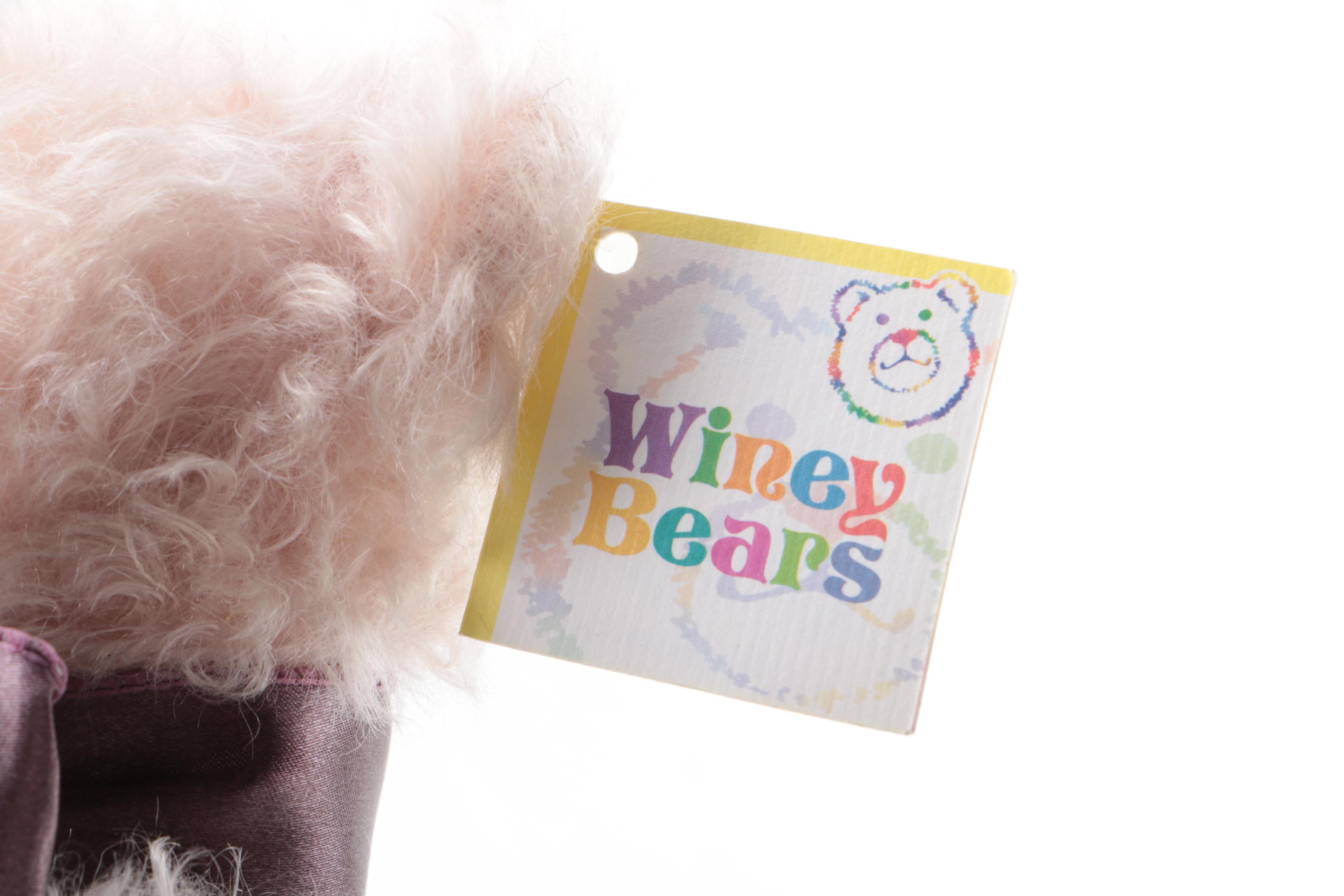 Signed Sally Winey Mohair Bear "Precious" Prototype and Signed Small Bear
