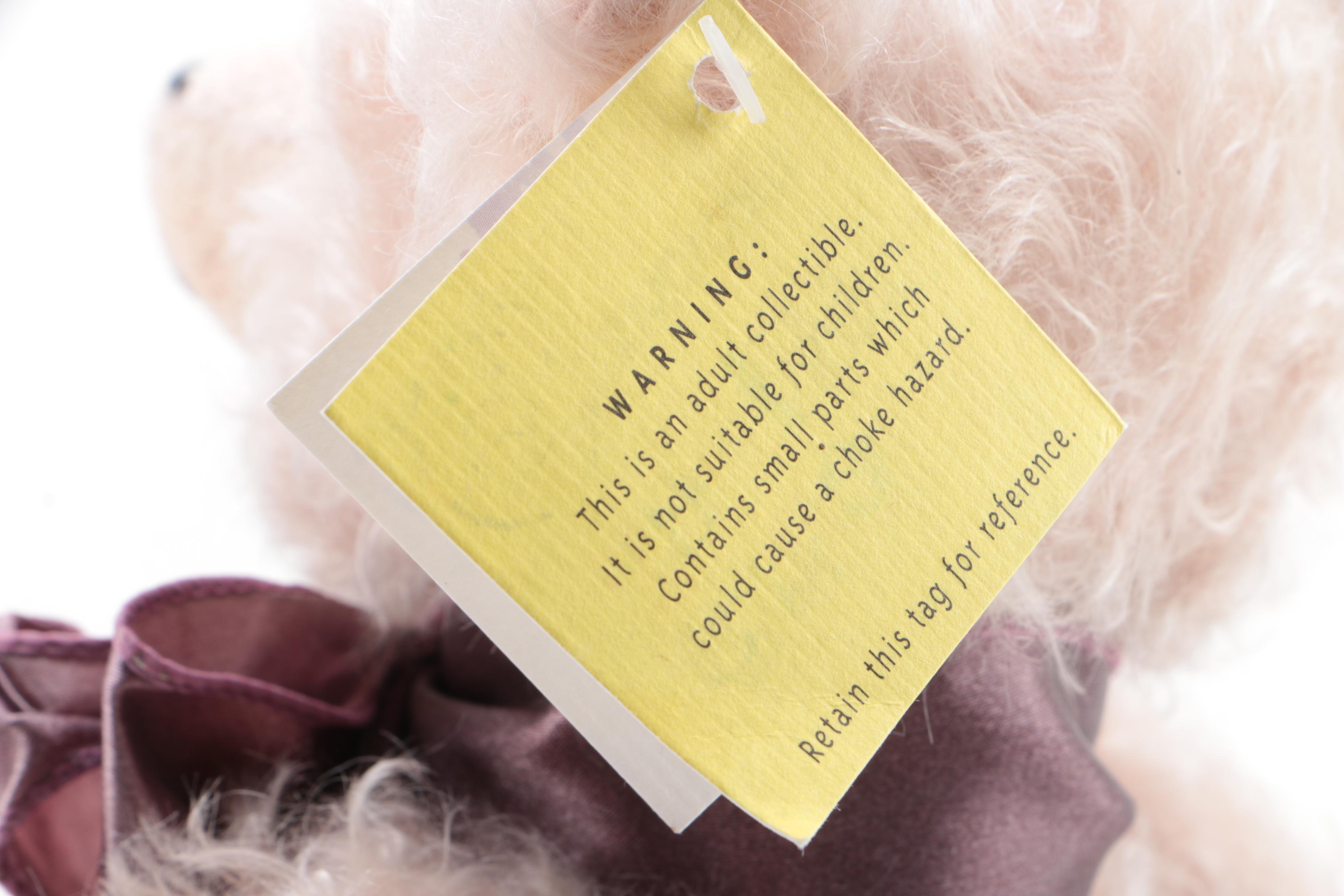 Signed Sally Winey Mohair Bear "Precious" Prototype and Signed Small Bear