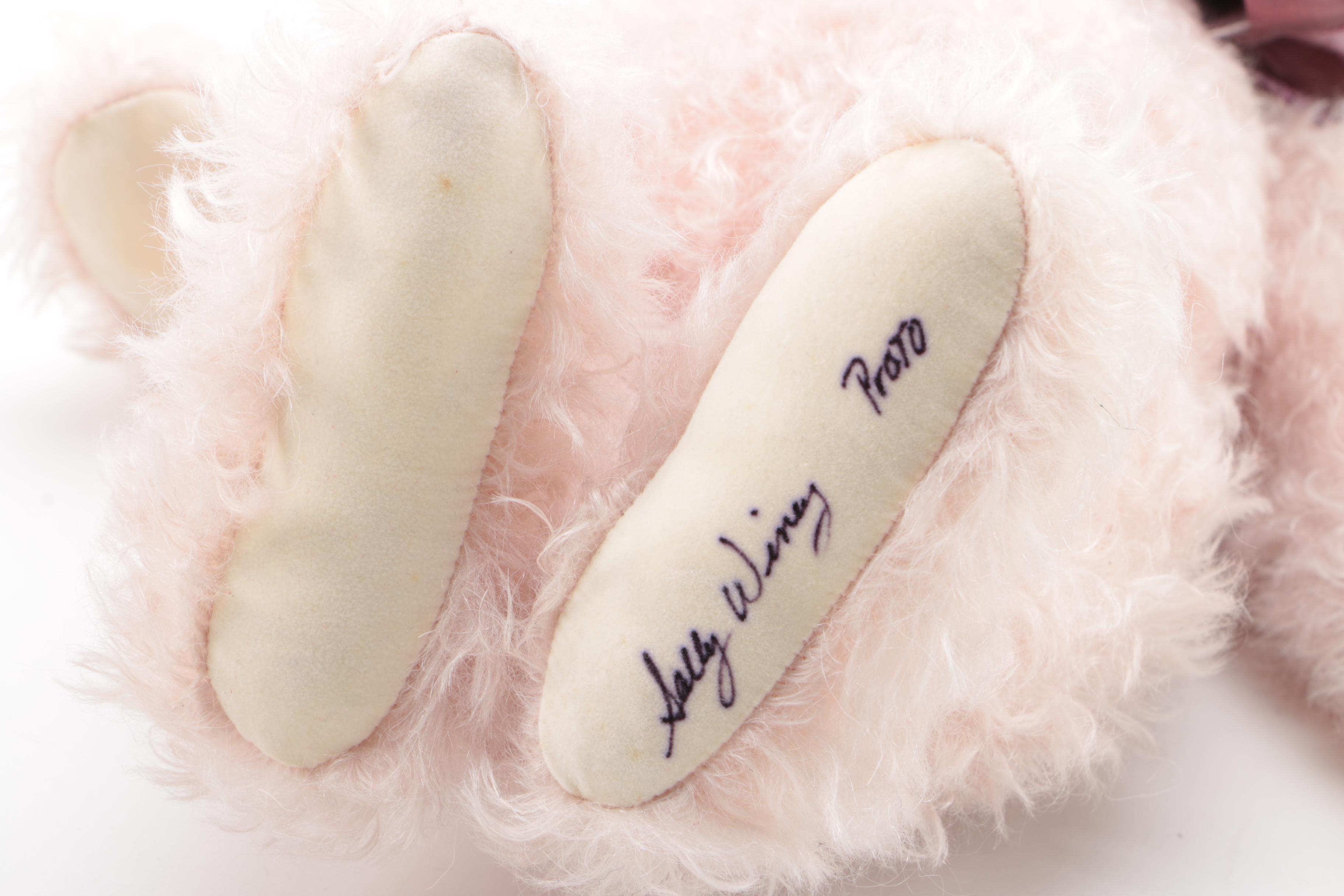 Signed Sally Winey Mohair Bear "Precious" Prototype and Signed Small Bear