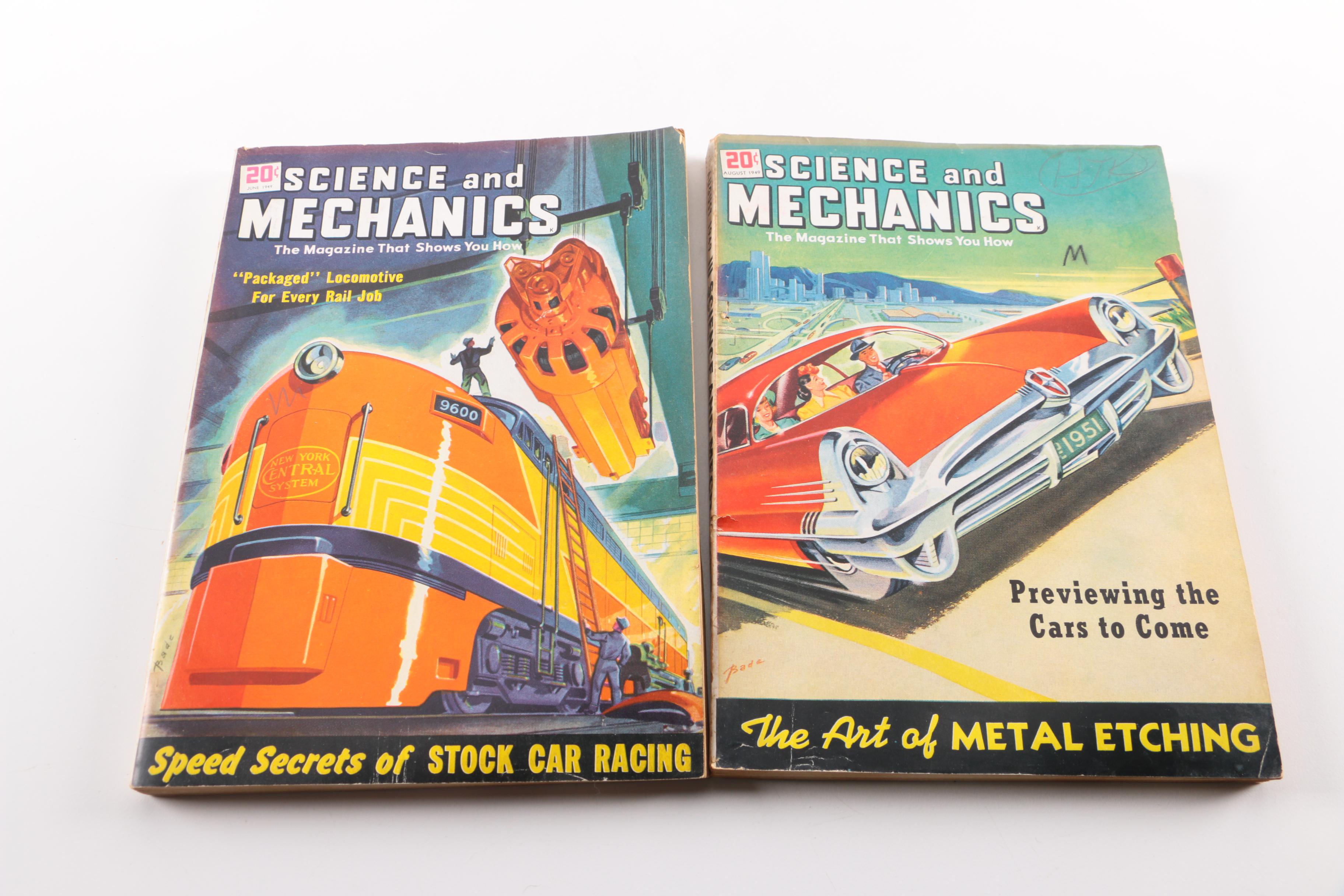 1949 and 1952 "Science and Mechanics" and "Popular Mechanics" Magazines