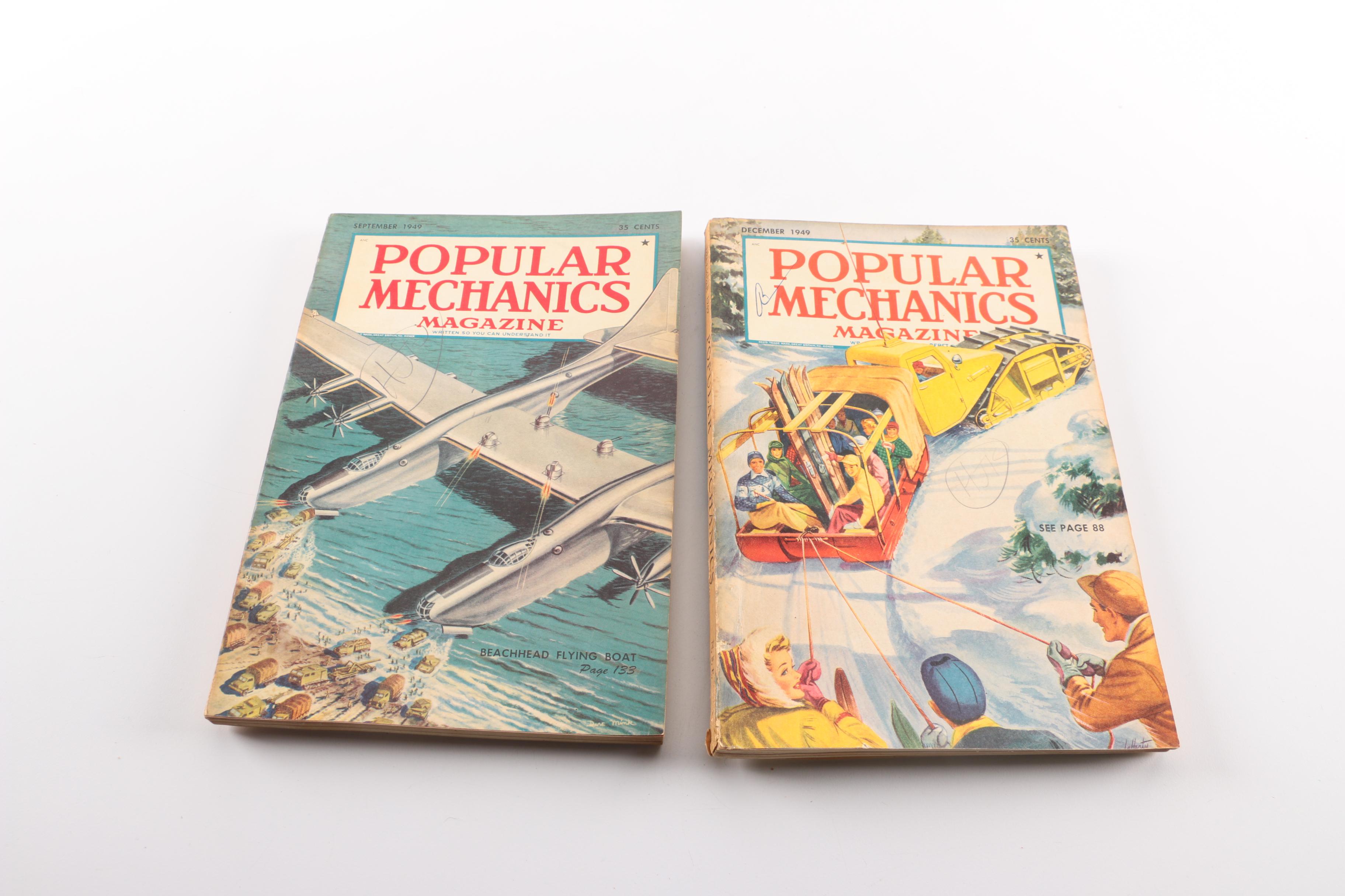 1949 and 1952 "Science and Mechanics" and "Popular Mechanics" Magazines