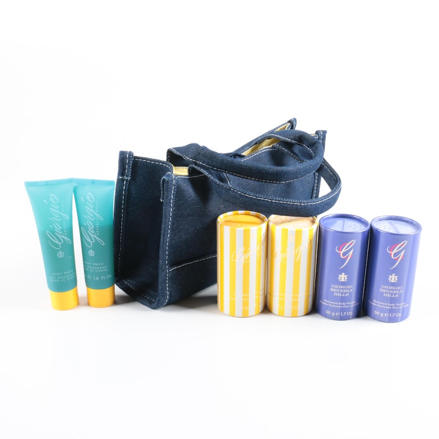 Giorgio Beverly Hills Gift Bag with Beauty Supplies