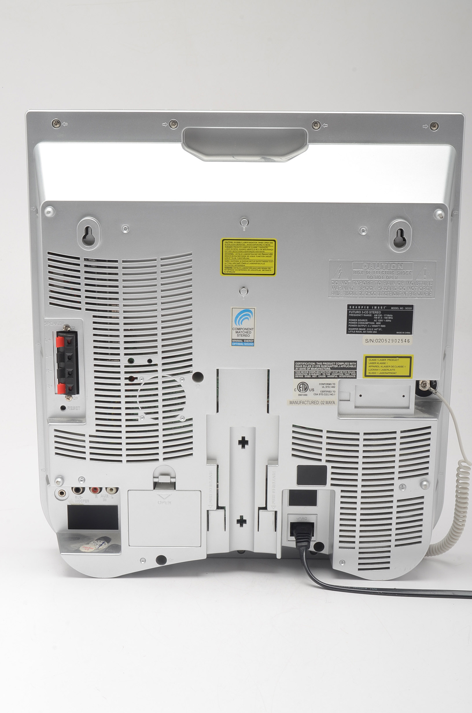 Sharper Image Wall-Mounted CD Player/Radio Tuner