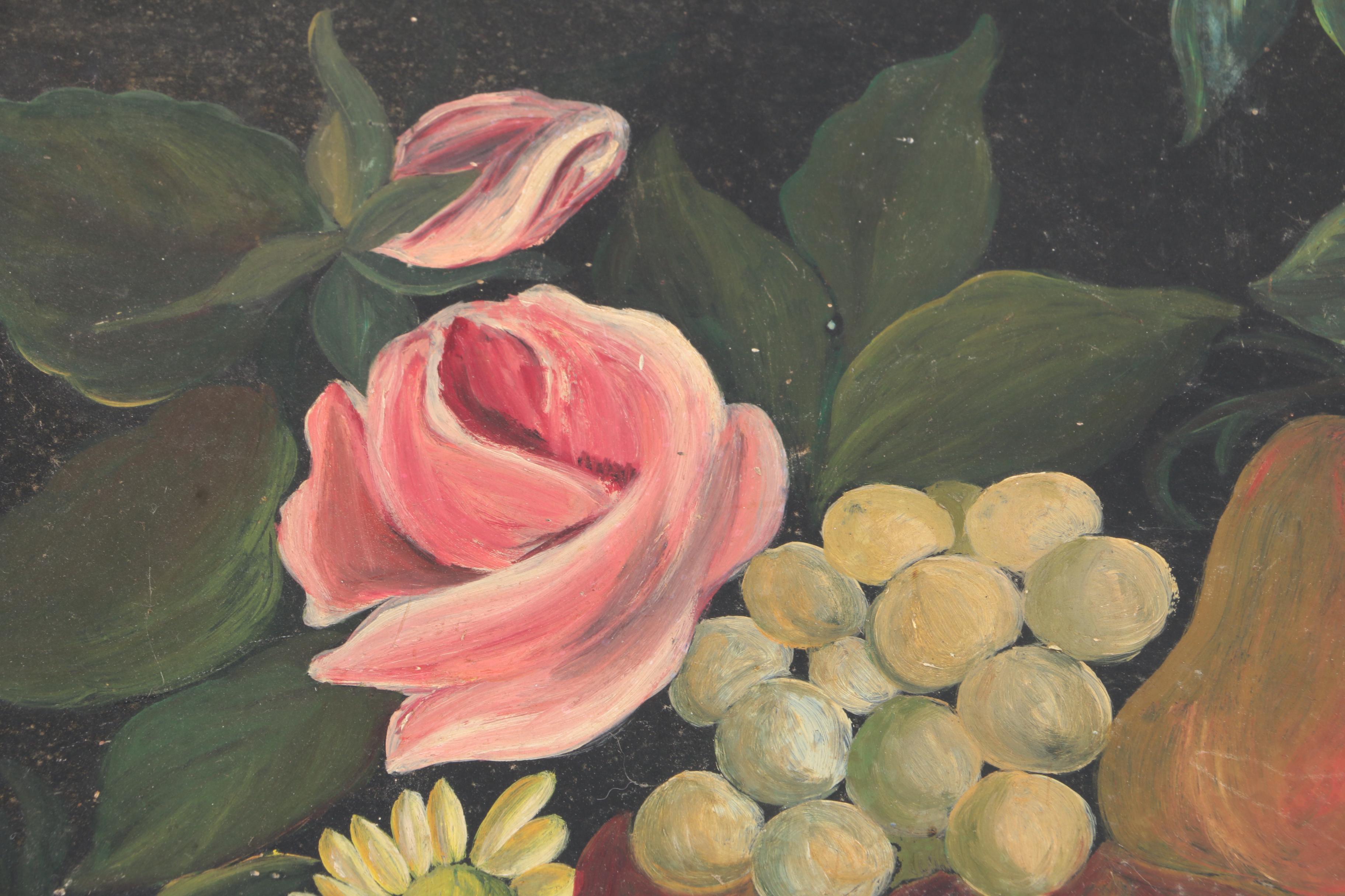 Vintage Hand Painted Tole Tray