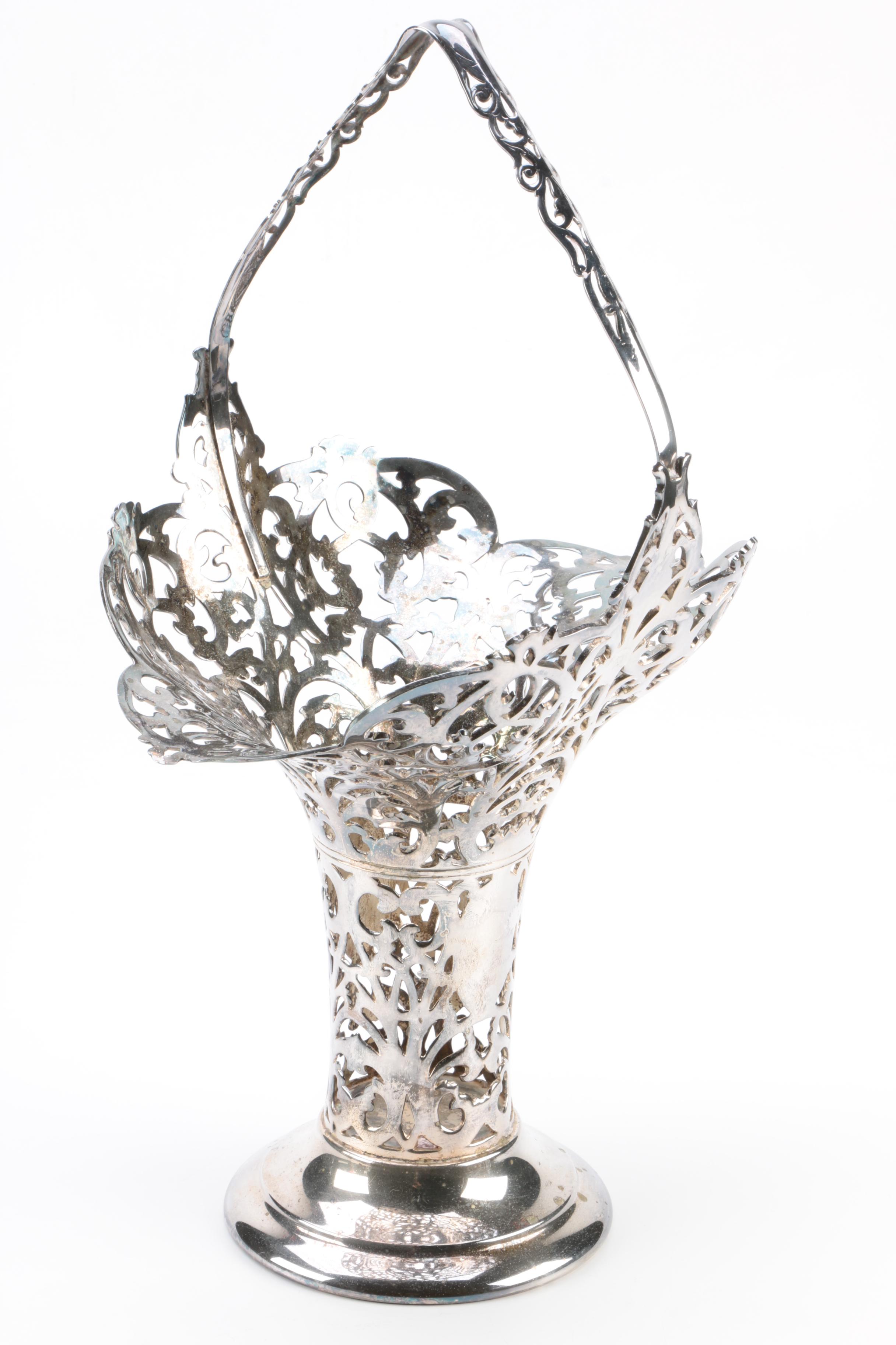 Vintage Forbes Silver Plate Co. Openwork Silver Plate Basket