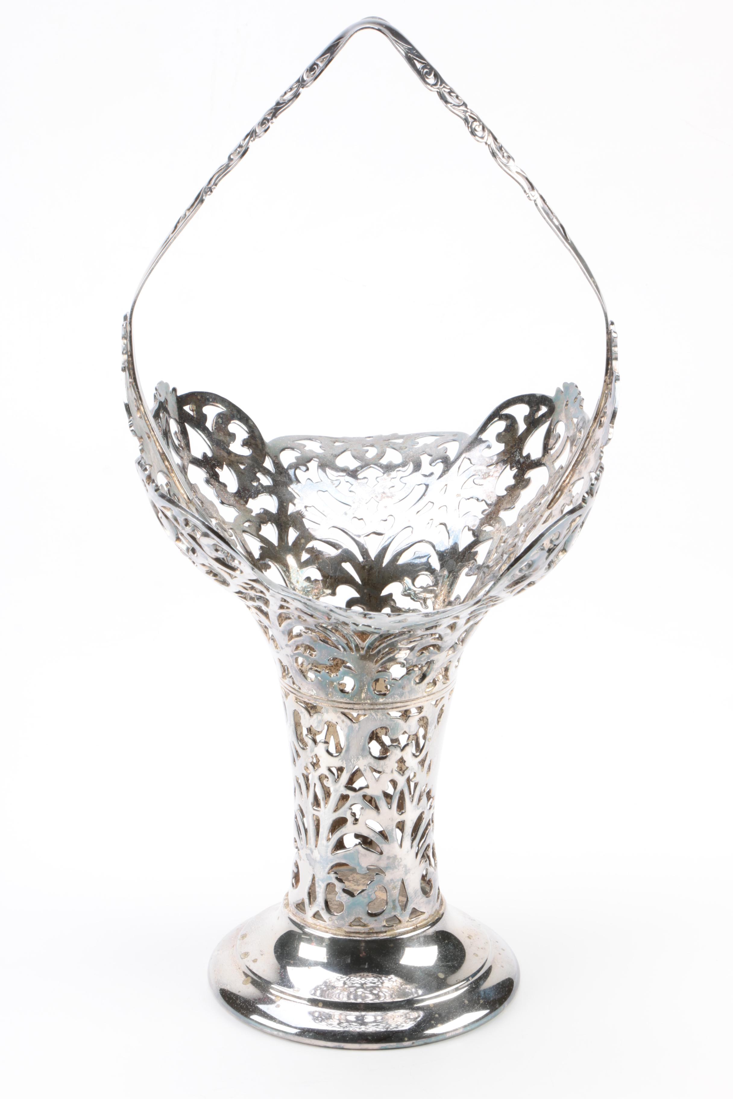 Vintage Forbes Silver Plate Co. Openwork Silver Plate Basket