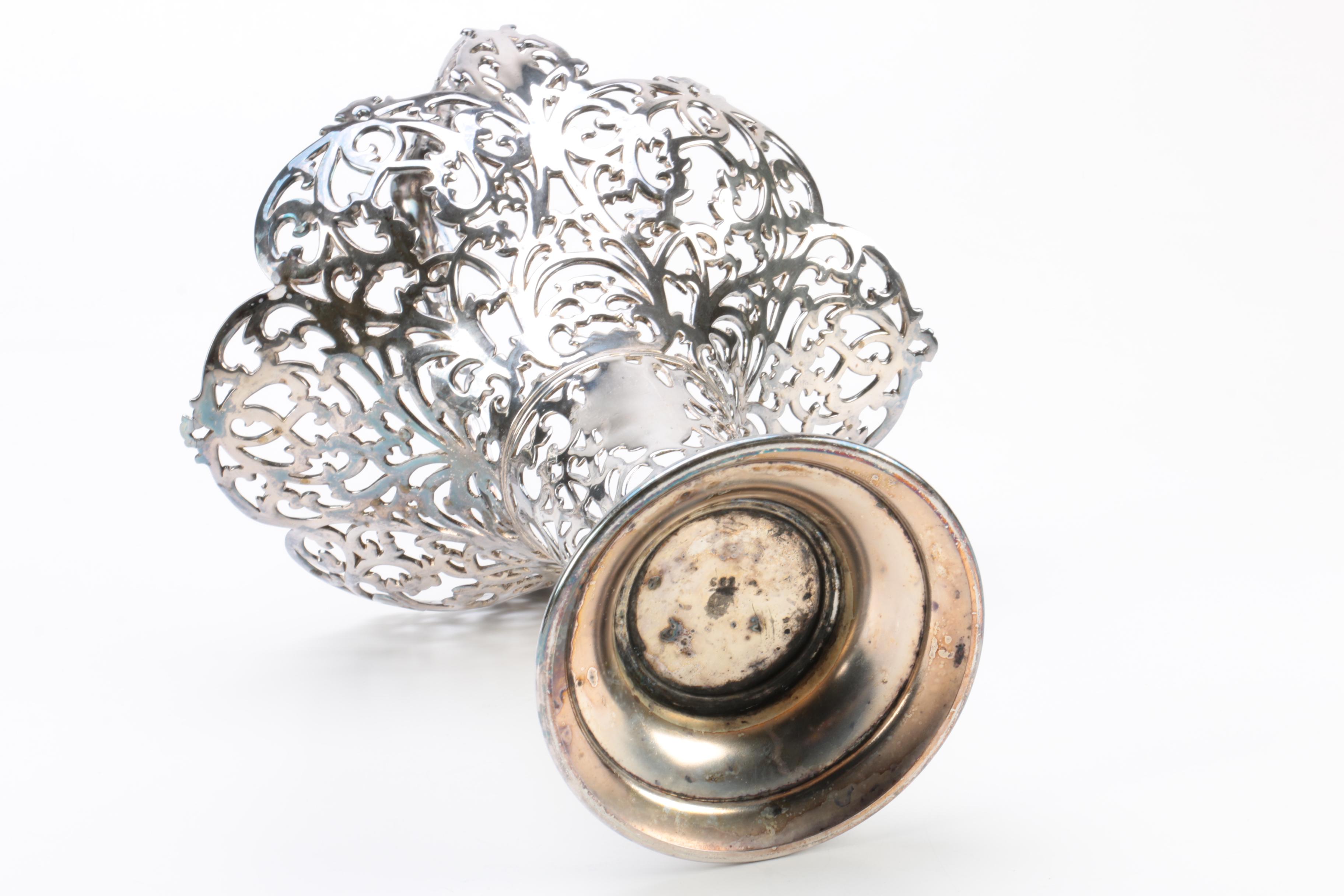 Vintage Forbes Silver Plate Co. Openwork Silver Plate Basket