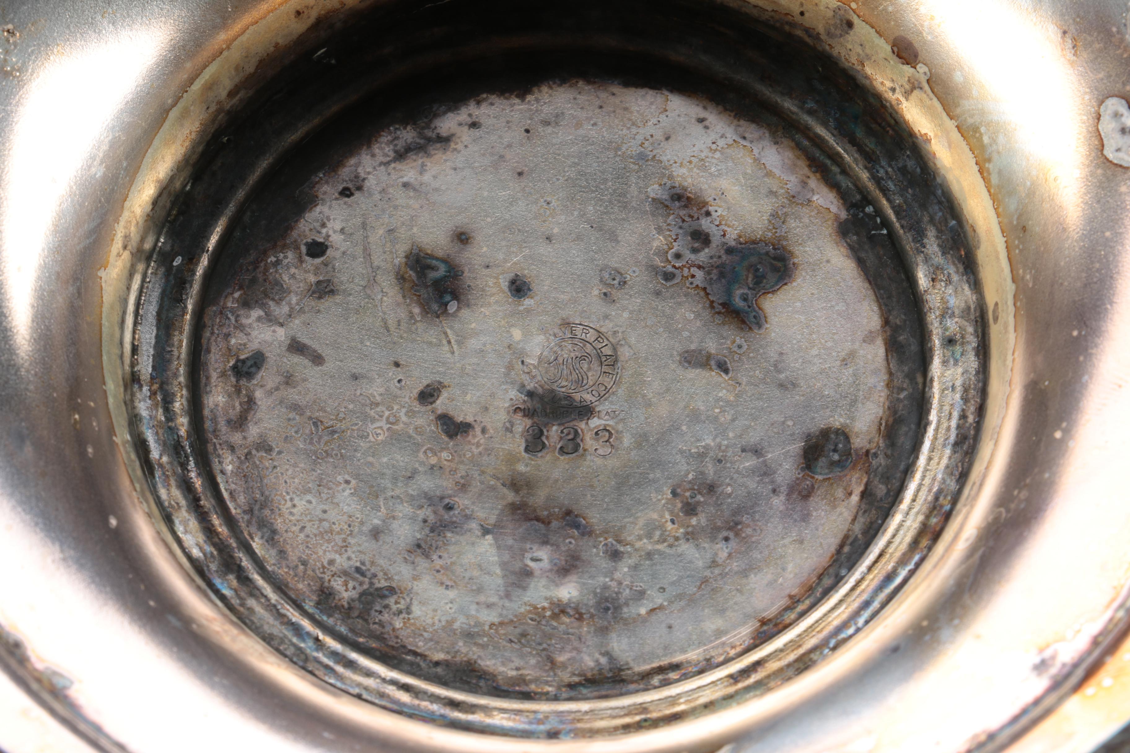 Vintage Forbes Silver Plate Co. Openwork Silver Plate Basket