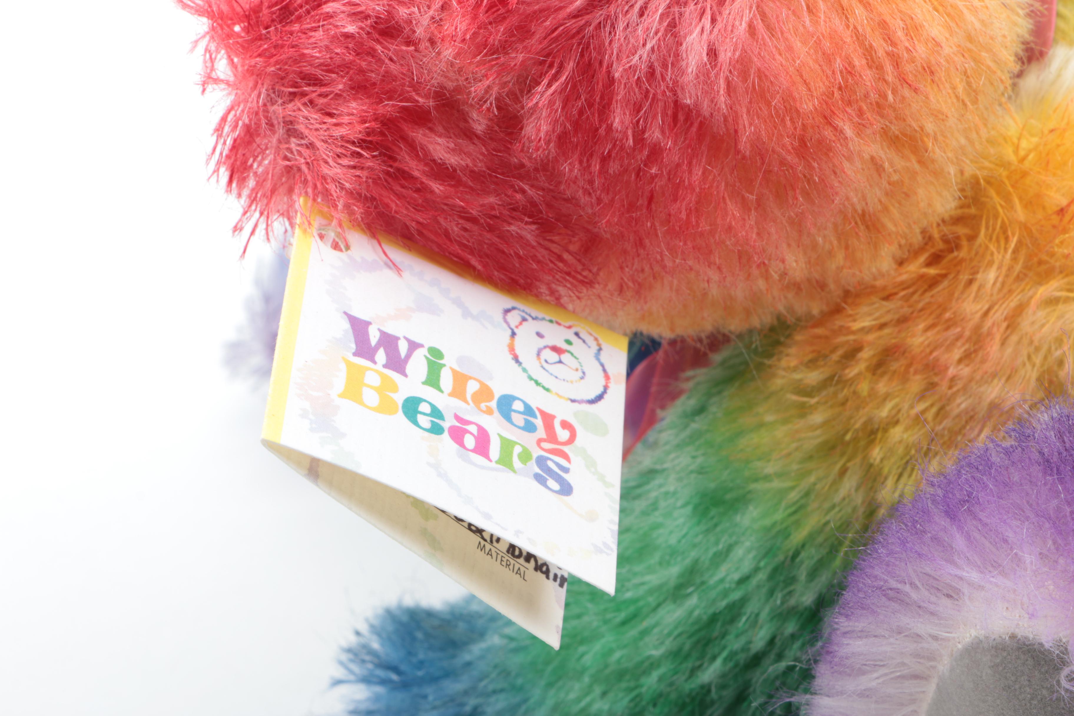 Russ and Winey Bears Signed Tie Dye Teddy Bears