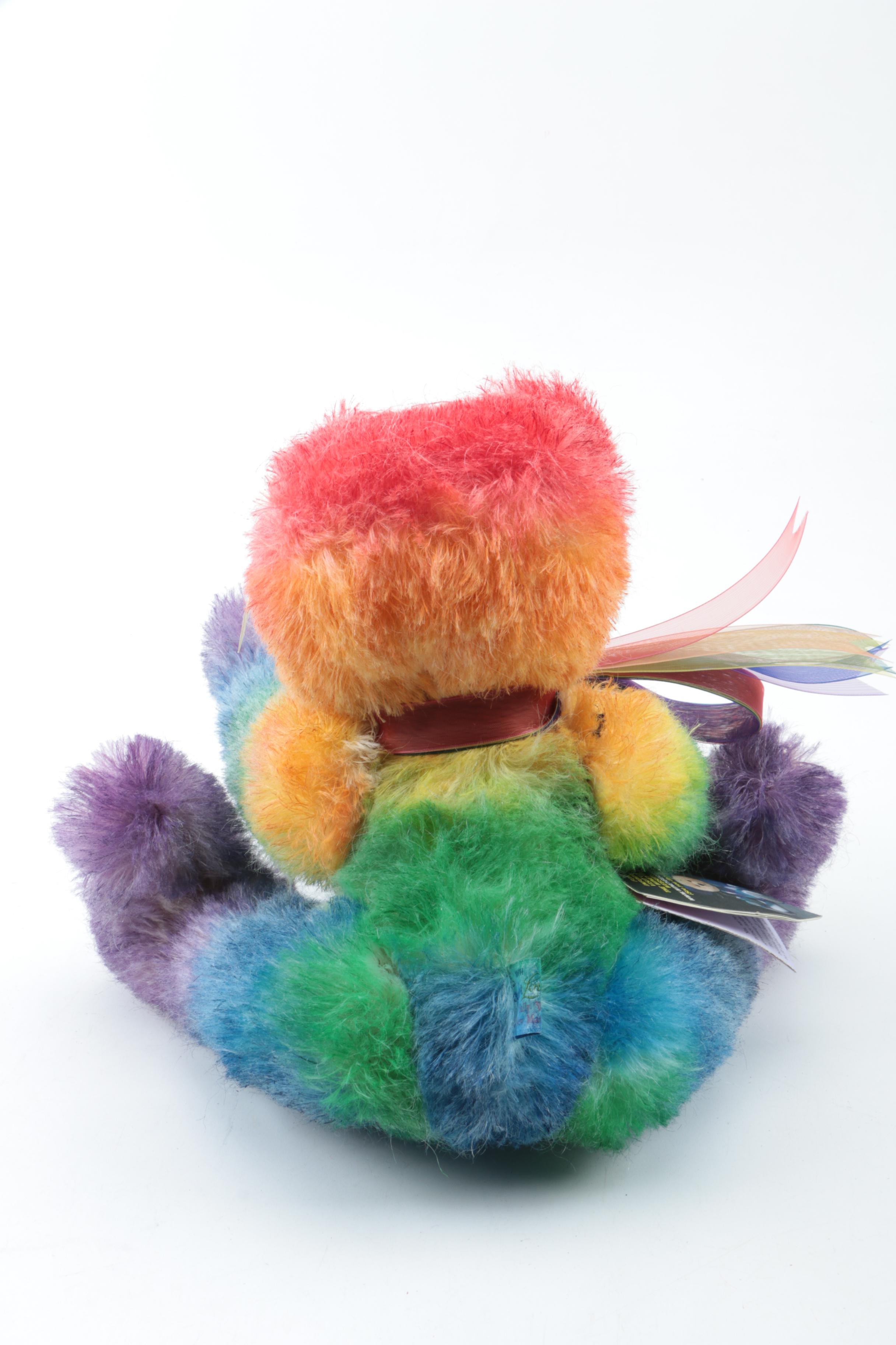 Russ and Winey Bears Signed Tie Dye Teddy Bears