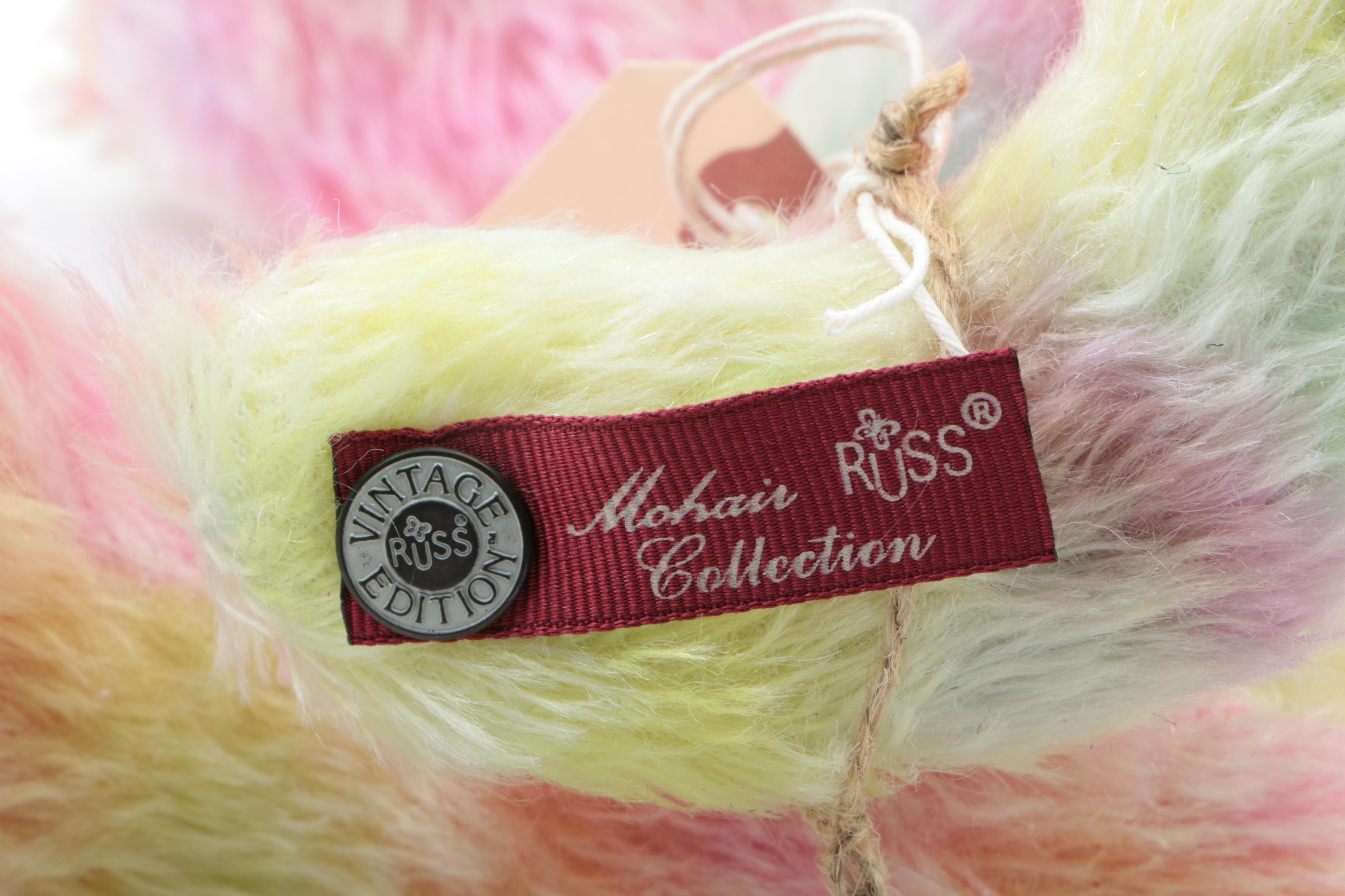 Russ and Winey Bears Signed Tie Dye Teddy Bears