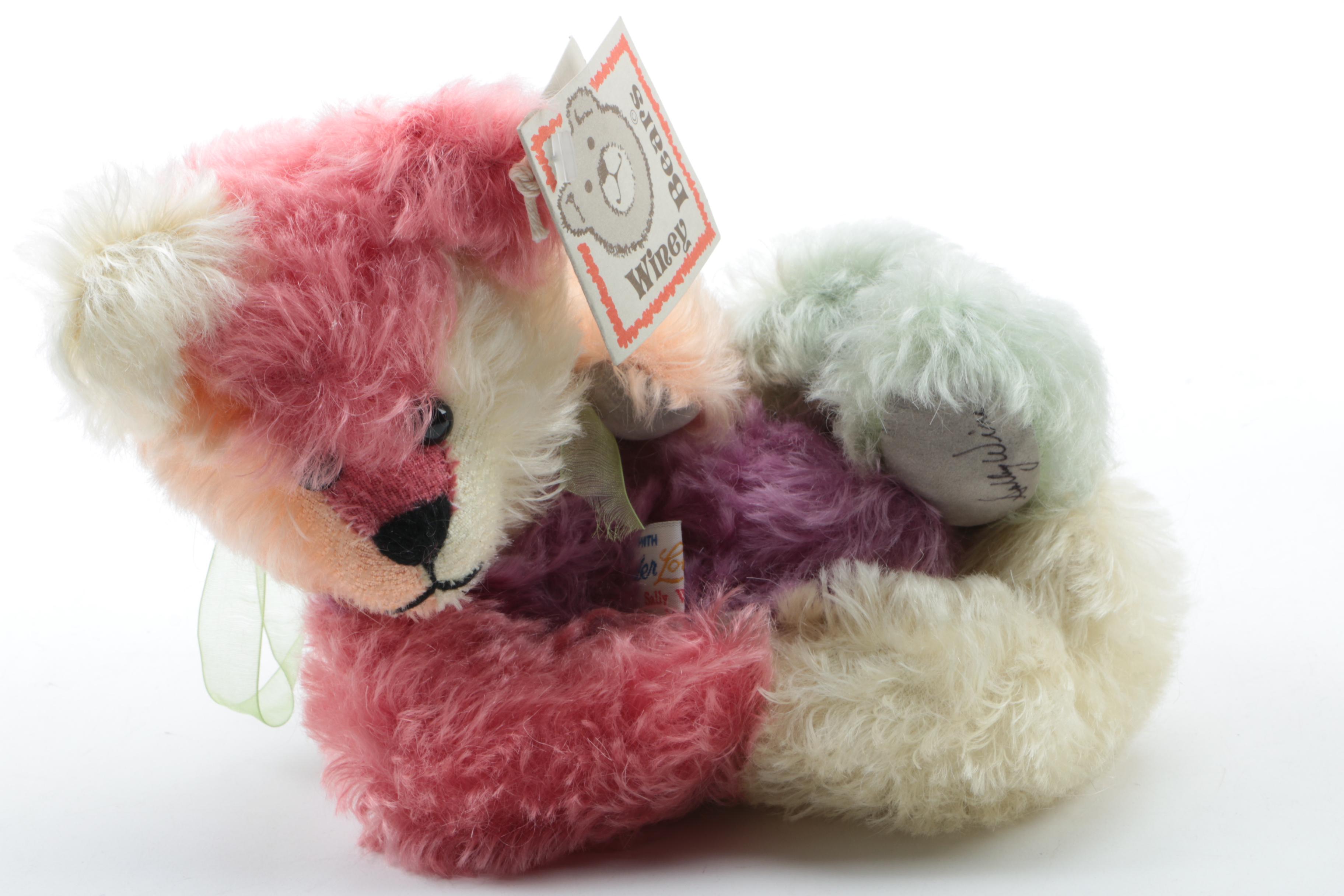 Russ and Winey Bears Signed Tie Dye Teddy Bears