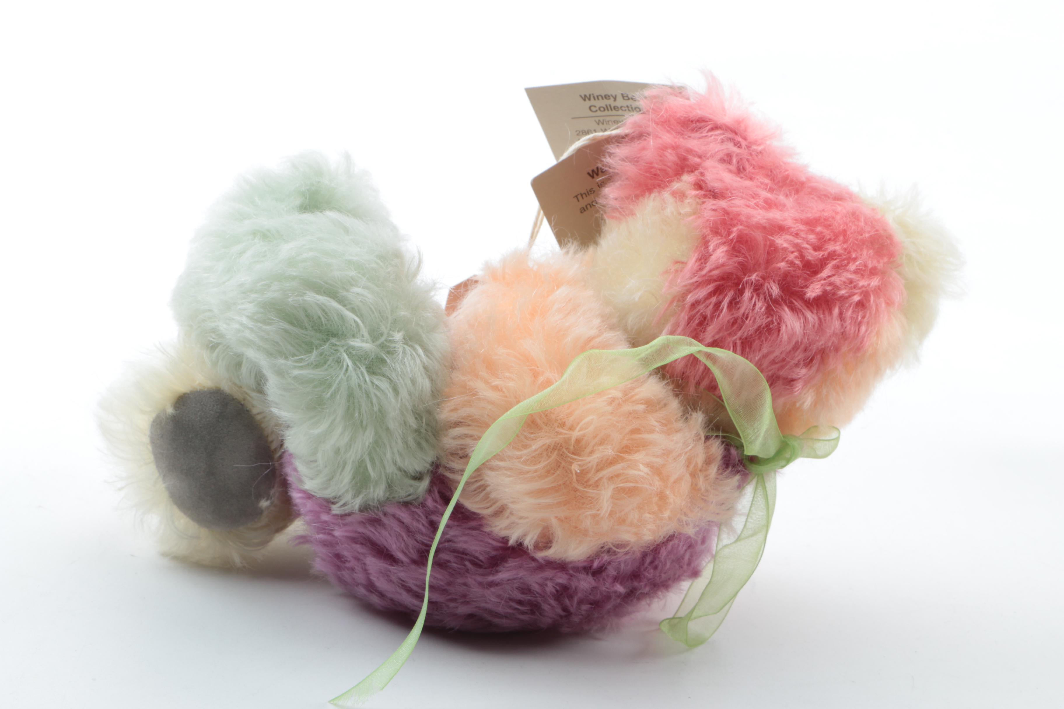 Russ and Winey Bears Signed Tie Dye Teddy Bears