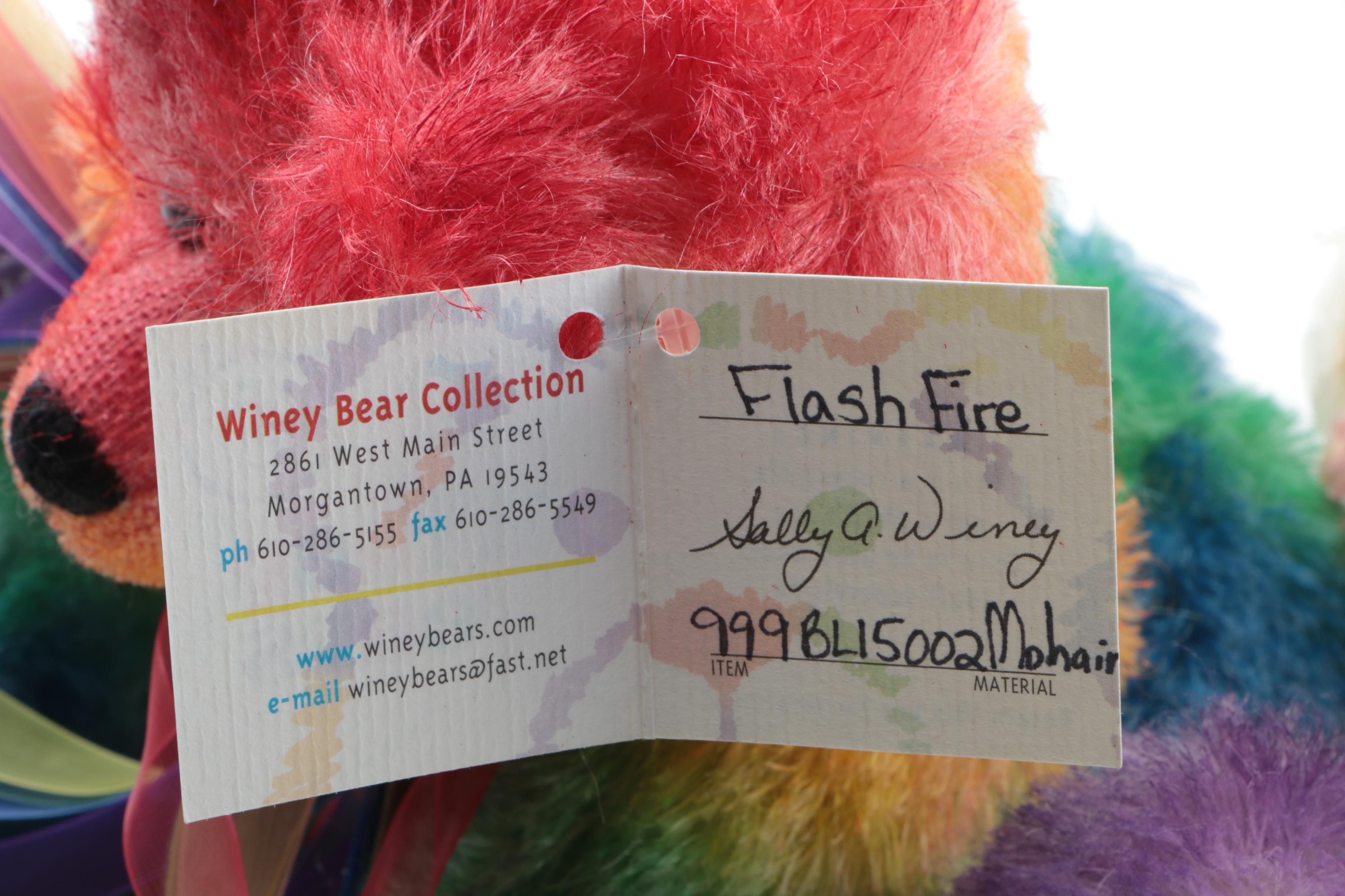 Russ and Winey Bears Signed Tie Dye Teddy Bears