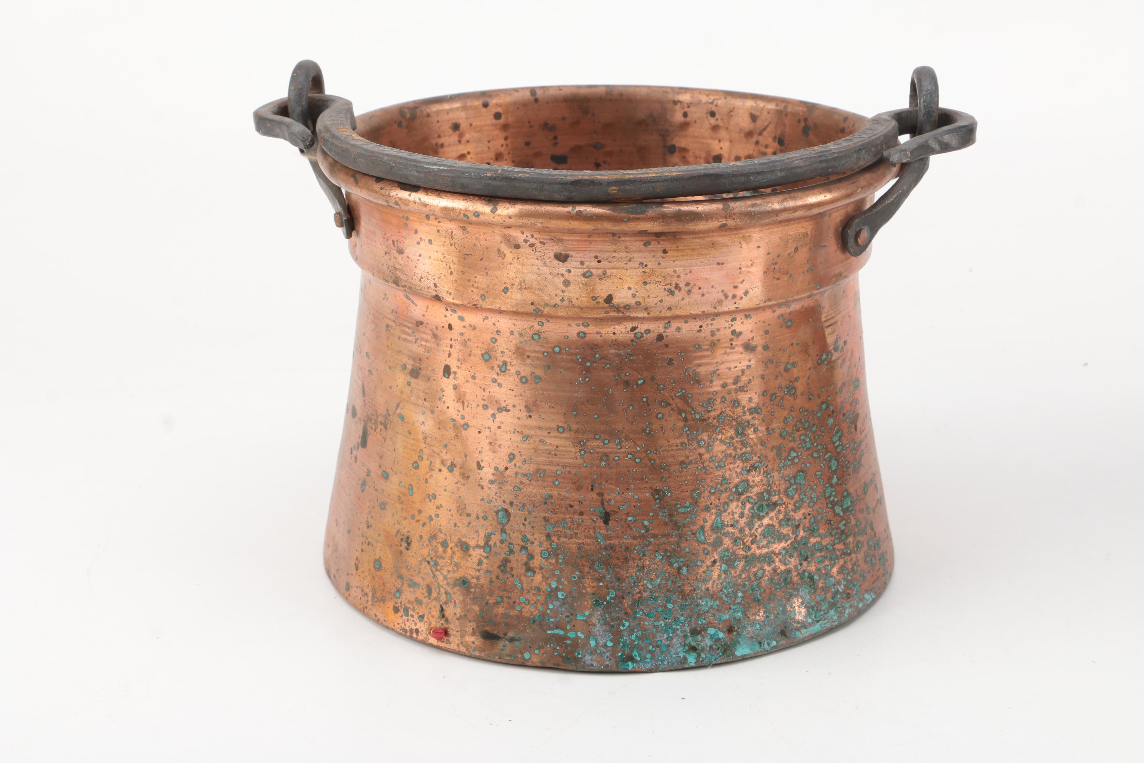 Copper Pots and Pitcher