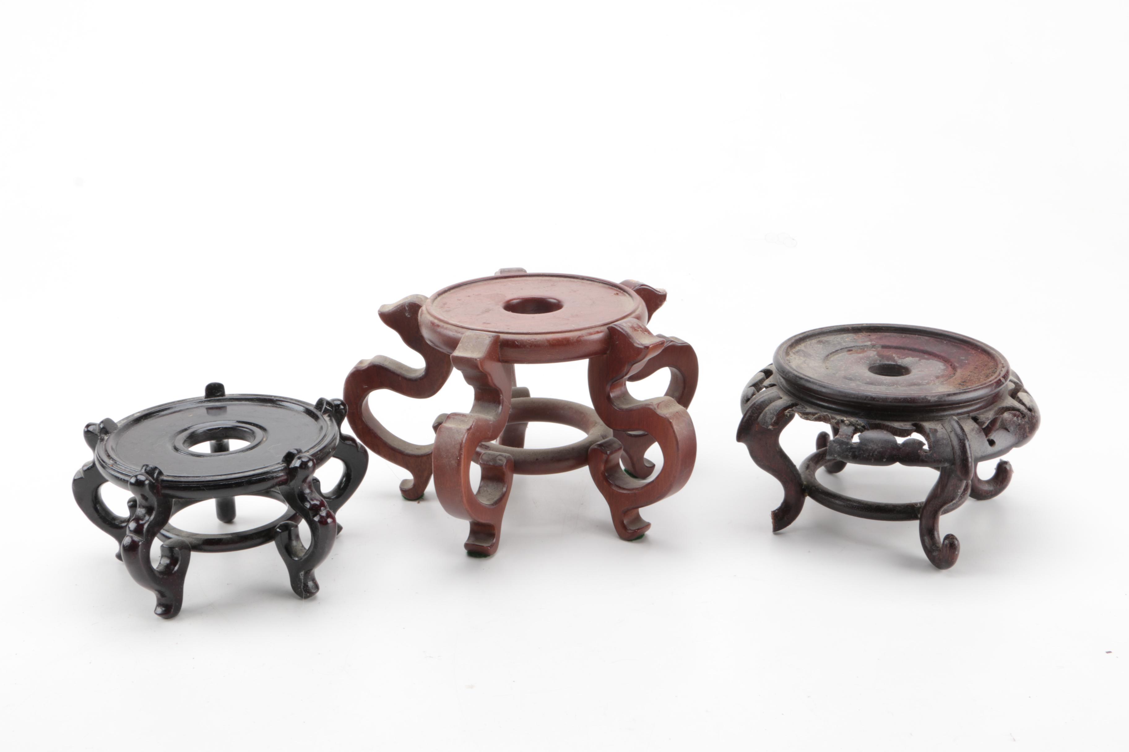 Assortment of Wooden Pottery Stands