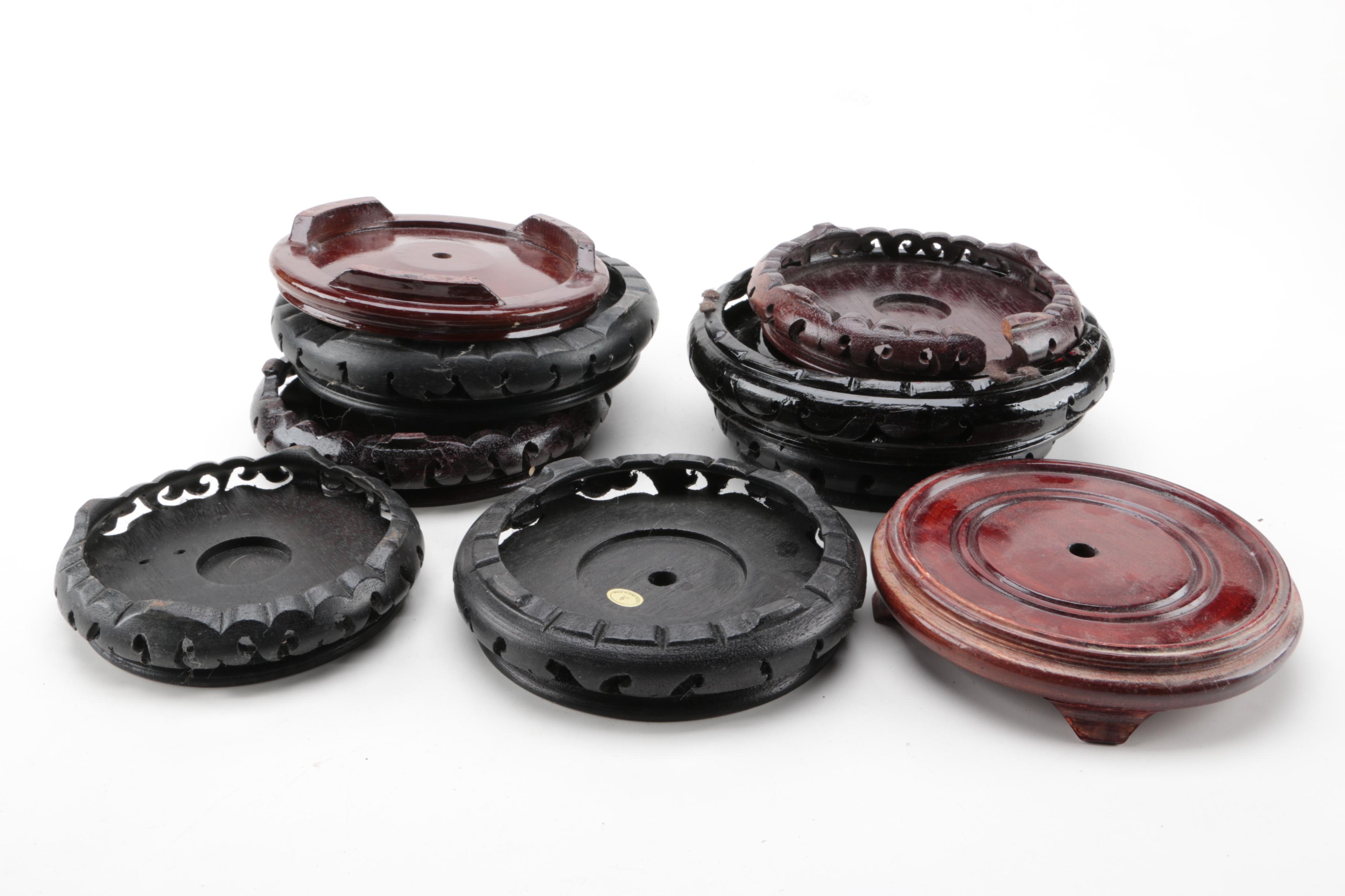 Assortment of Wooden Pottery Stands