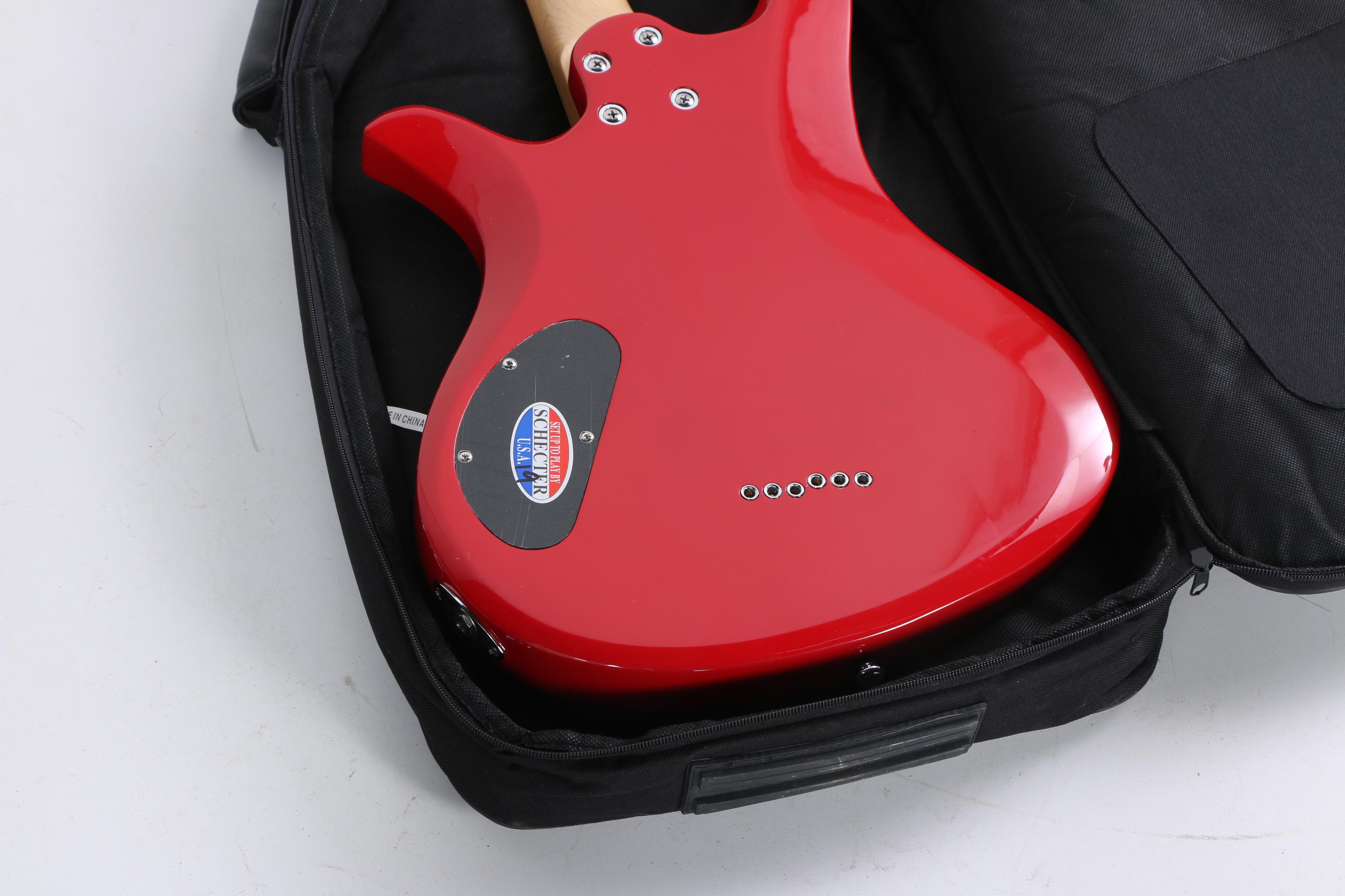 Schecter Diamond Series Riot 6 Electric Guitar in Red with Gig Bag