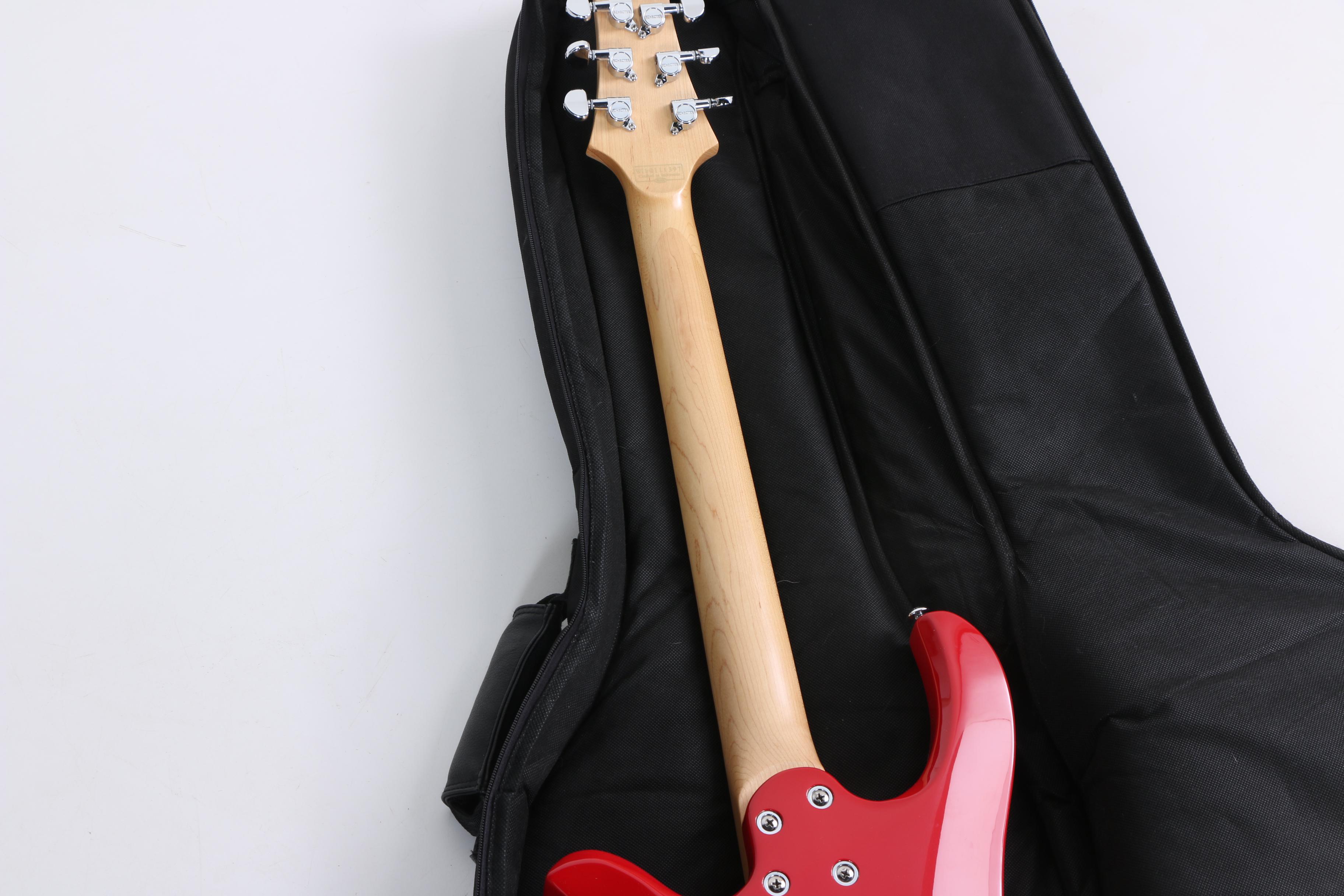 Schecter Diamond Series Riot 6 Electric Guitar in Red with Gig Bag