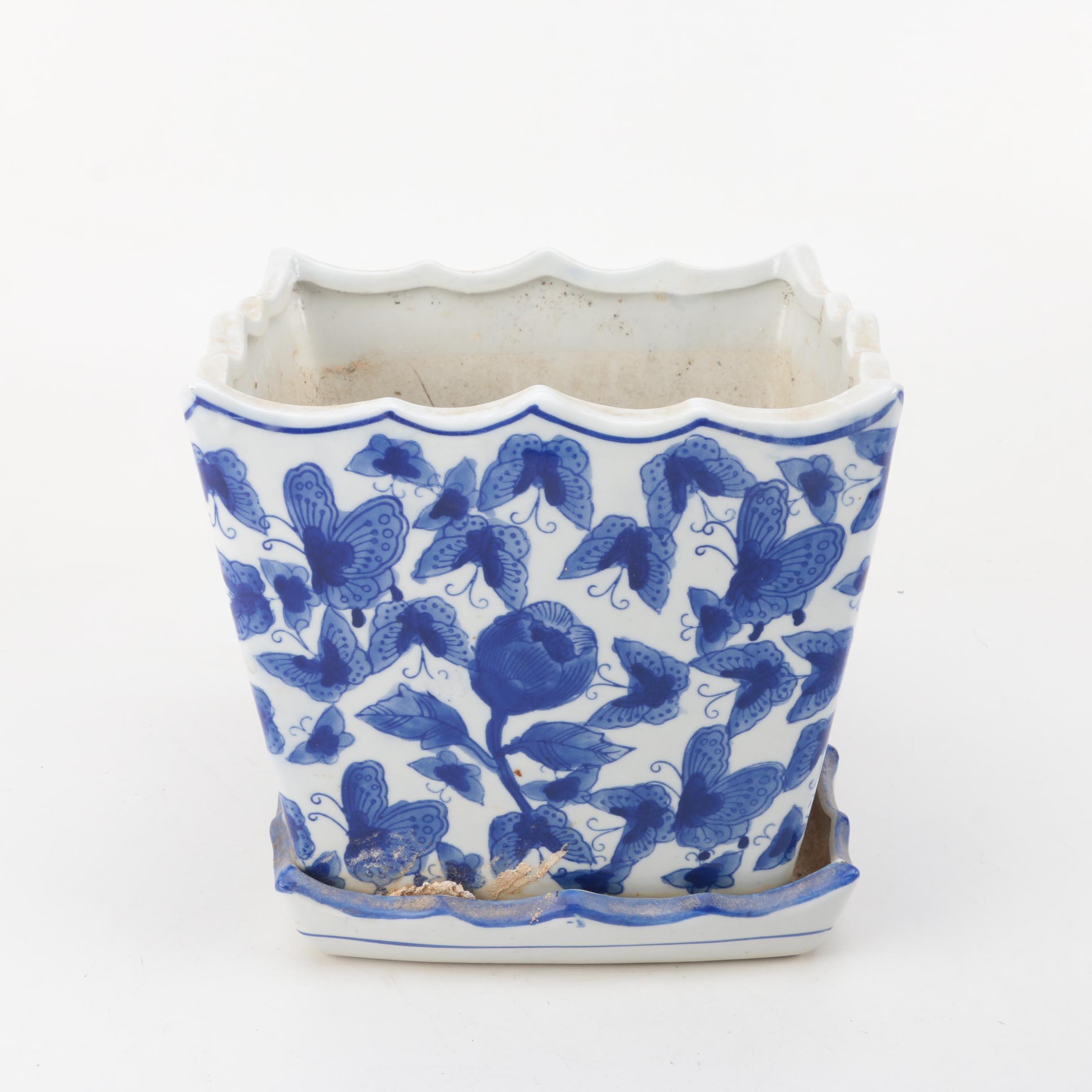 Ceramic Floral Motif Pots