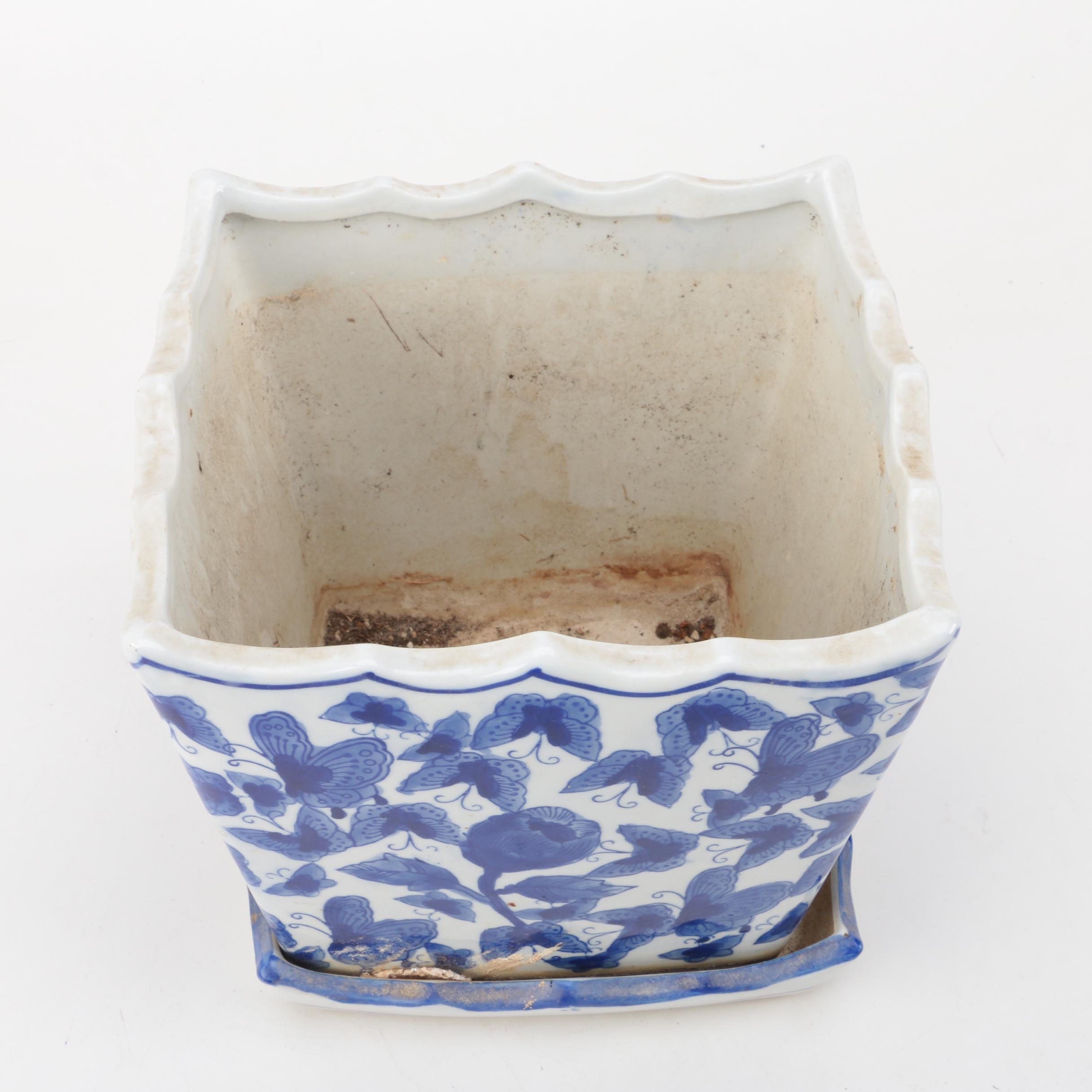 Ceramic Floral Motif Pots