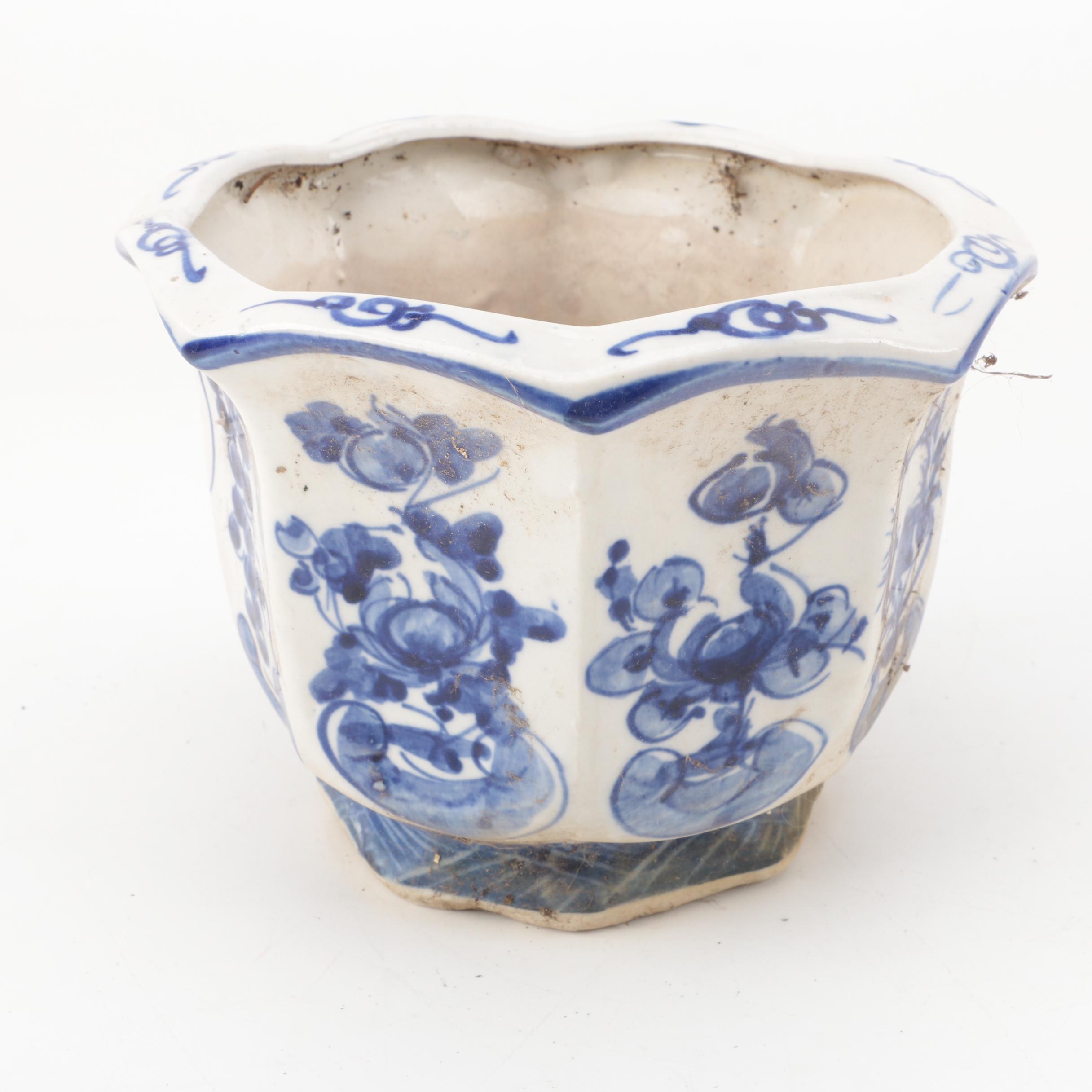 Ceramic Floral Motif Pots