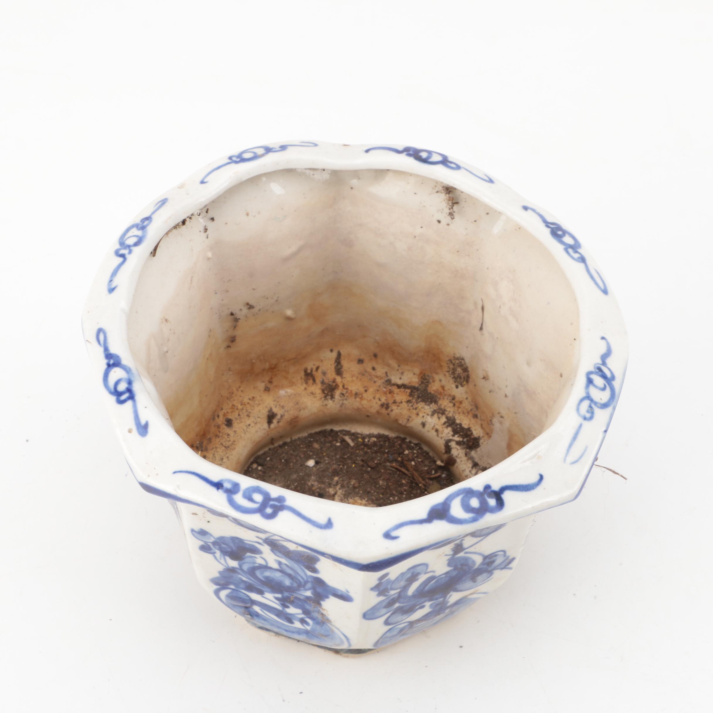 Ceramic Floral Motif Pots