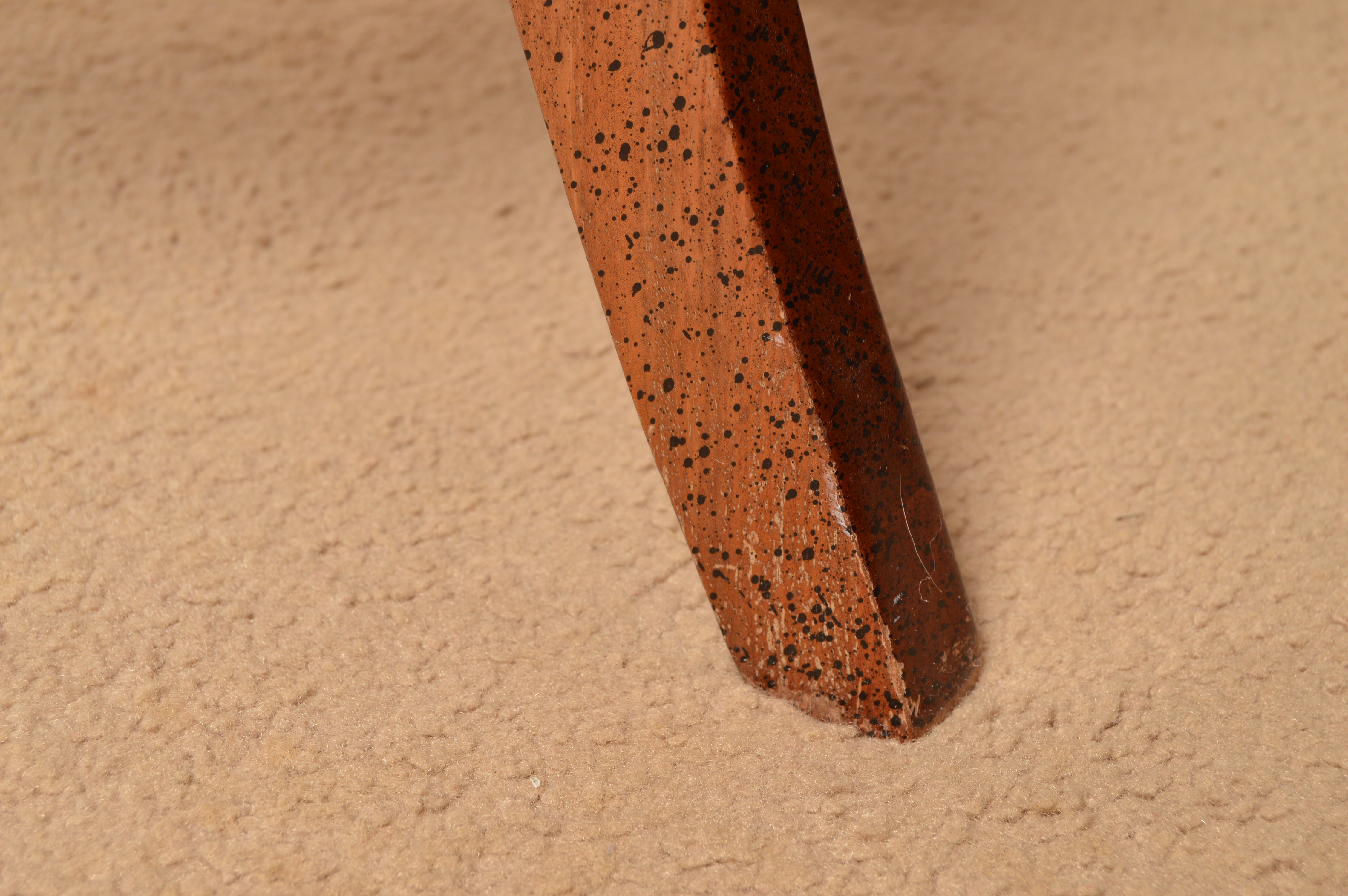 Vintage Blue Leather Office Armchair