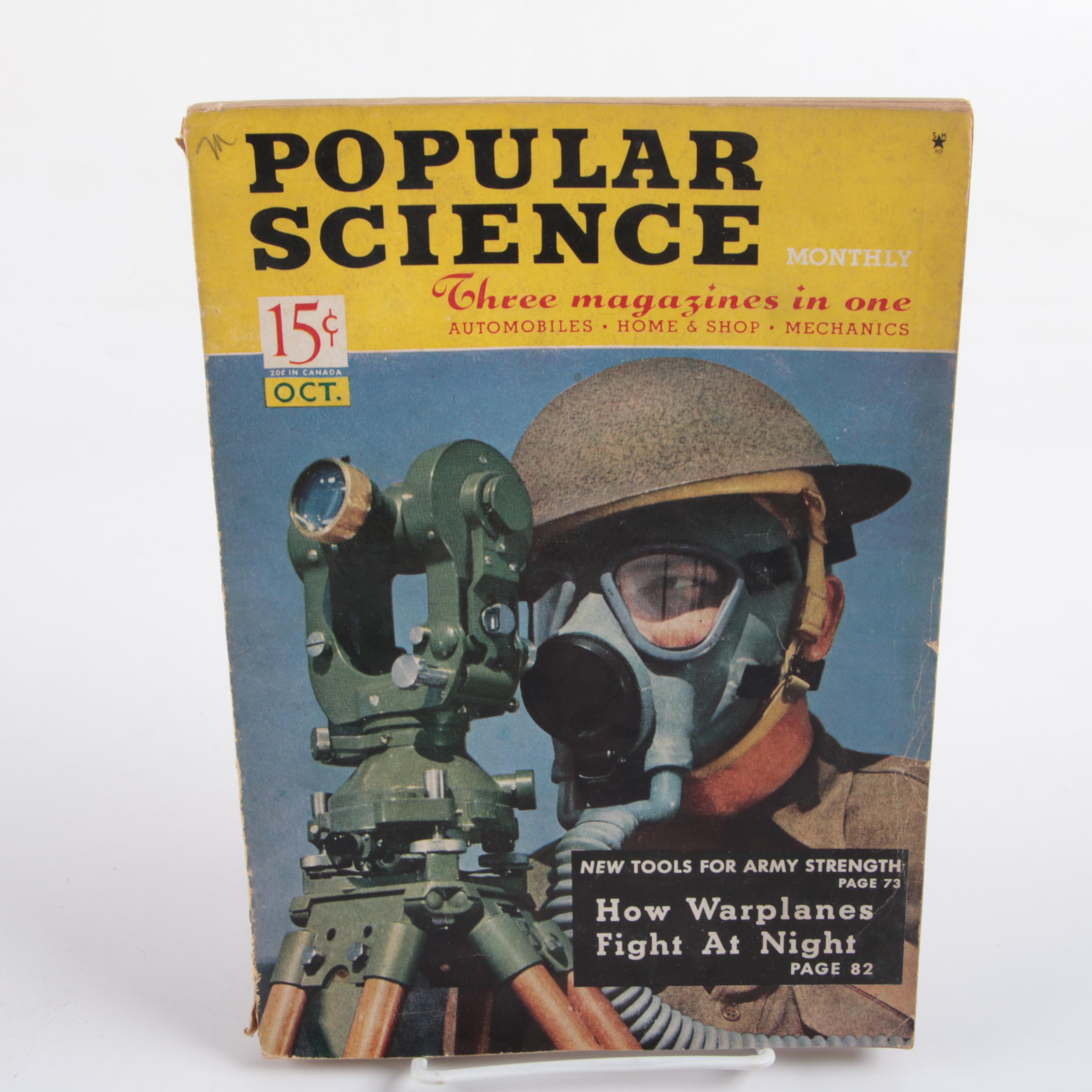 1939-1942 Issues of "Popular Science" Magazine