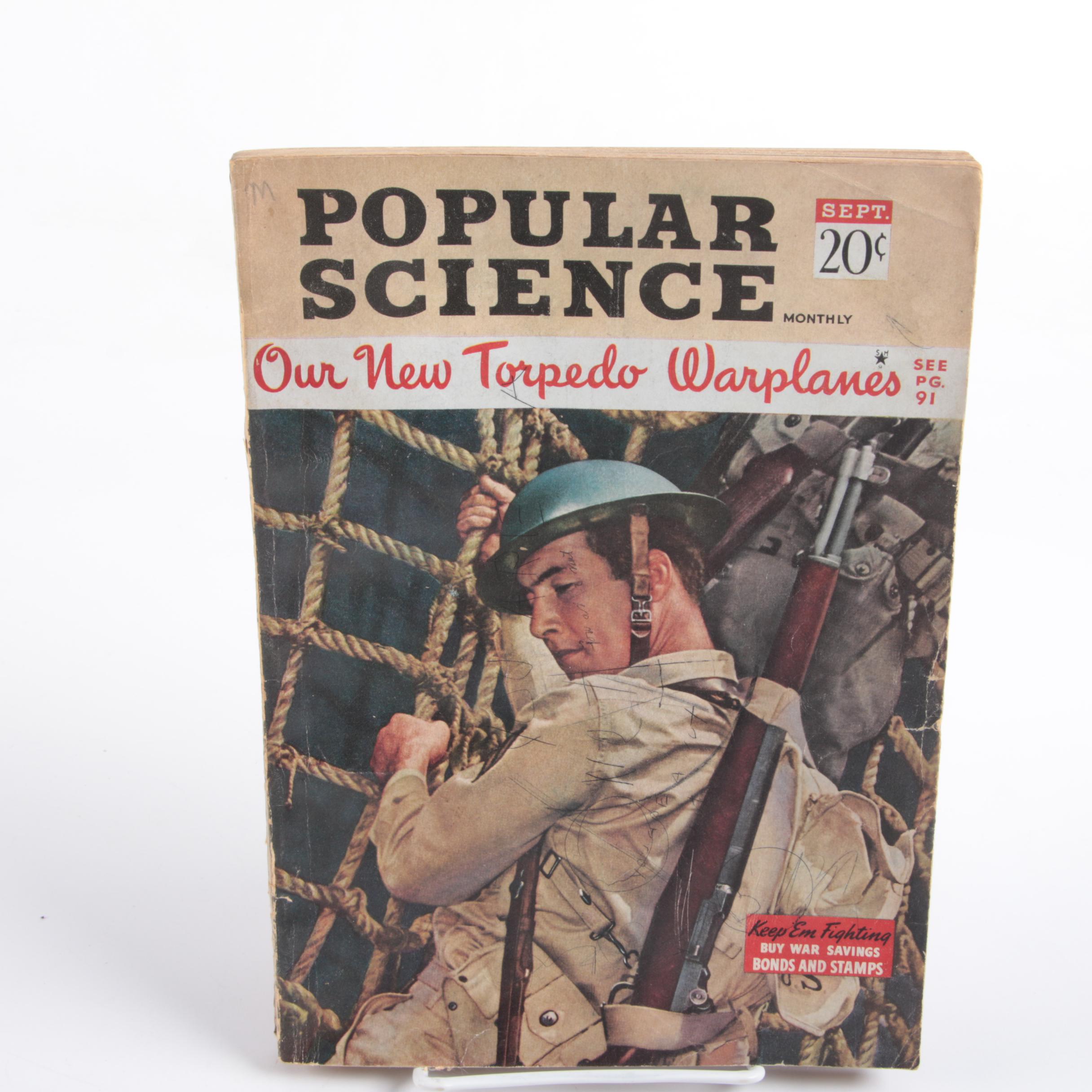 1939-1942 Issues of "Popular Science" Magazine