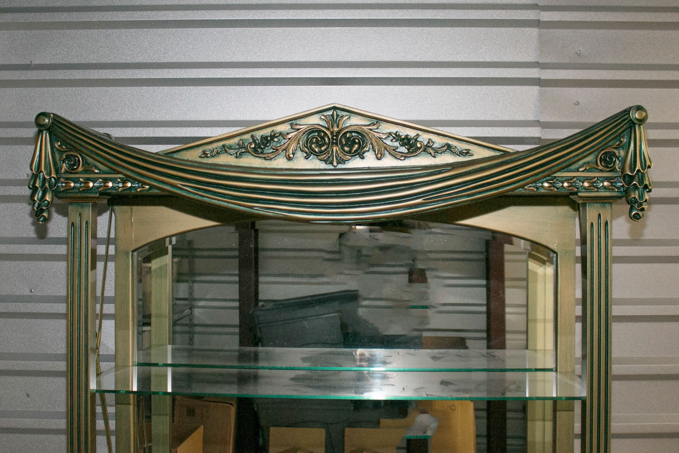 Vintage Neoclassical Style Shelving Unit