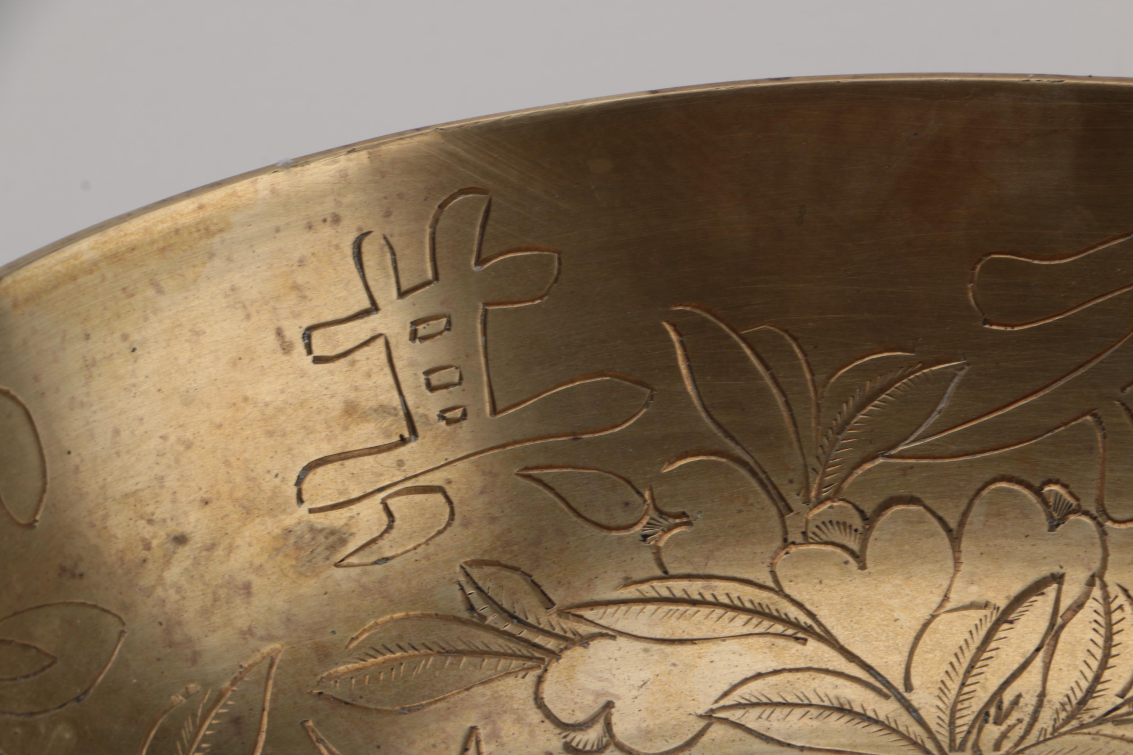 Brass Candle Holder, Bowl, and Wooden Stand