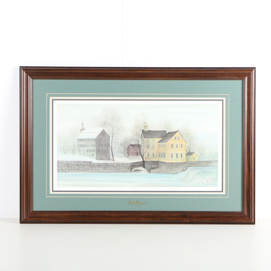 Patricia Buckley Moss Limited Edition Offset Lithograph "Slater Mill"