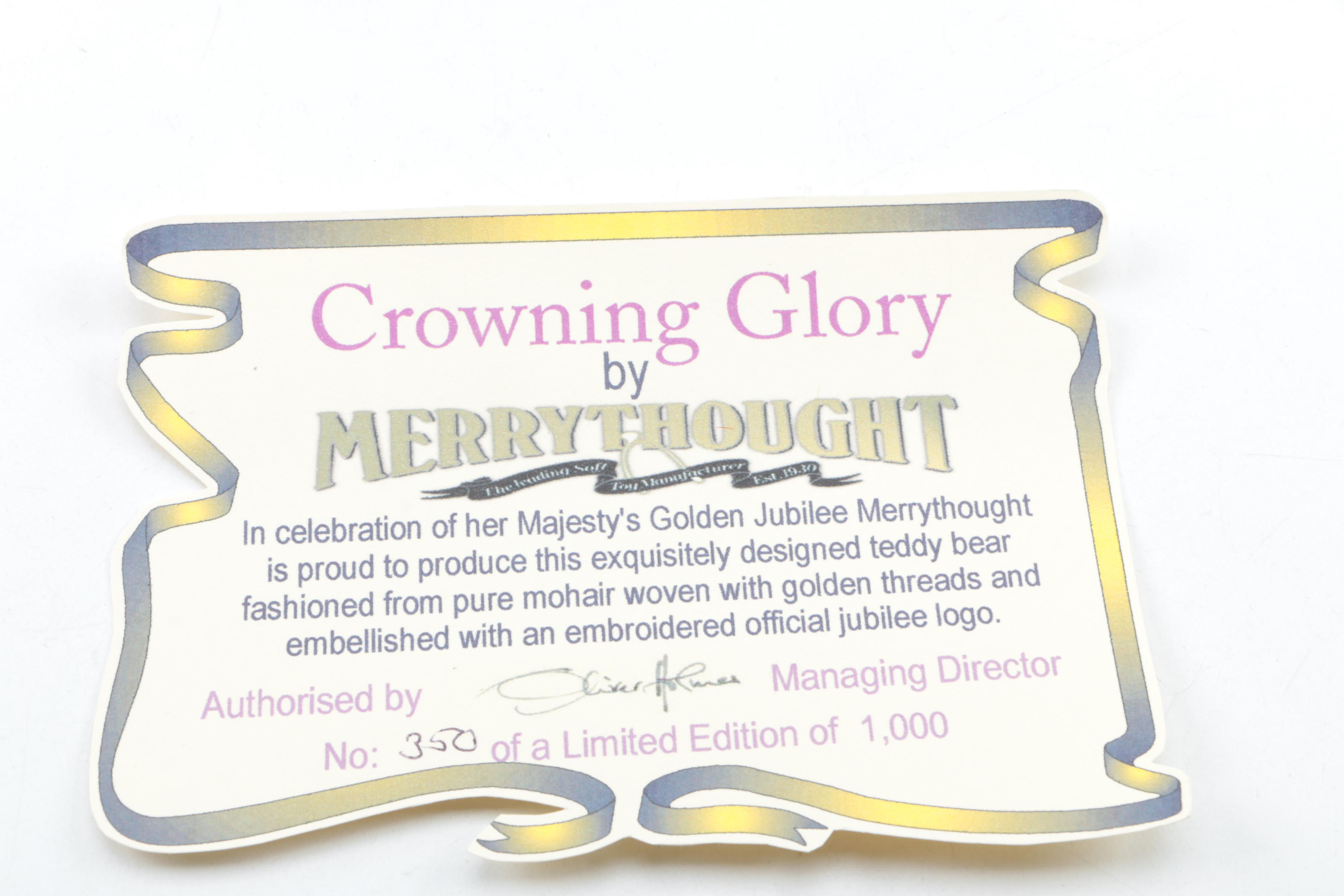 Merrythought Limited Edition Stuffed Teddy Bears