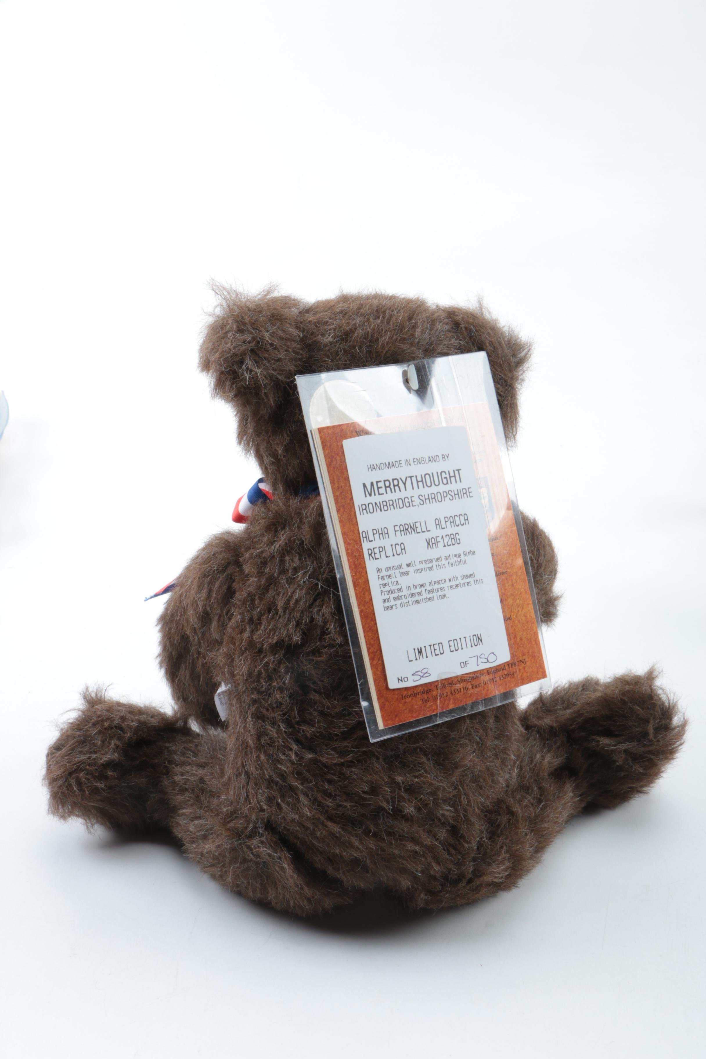 Merrythought Limited Edition Stuffed Teddy Bears